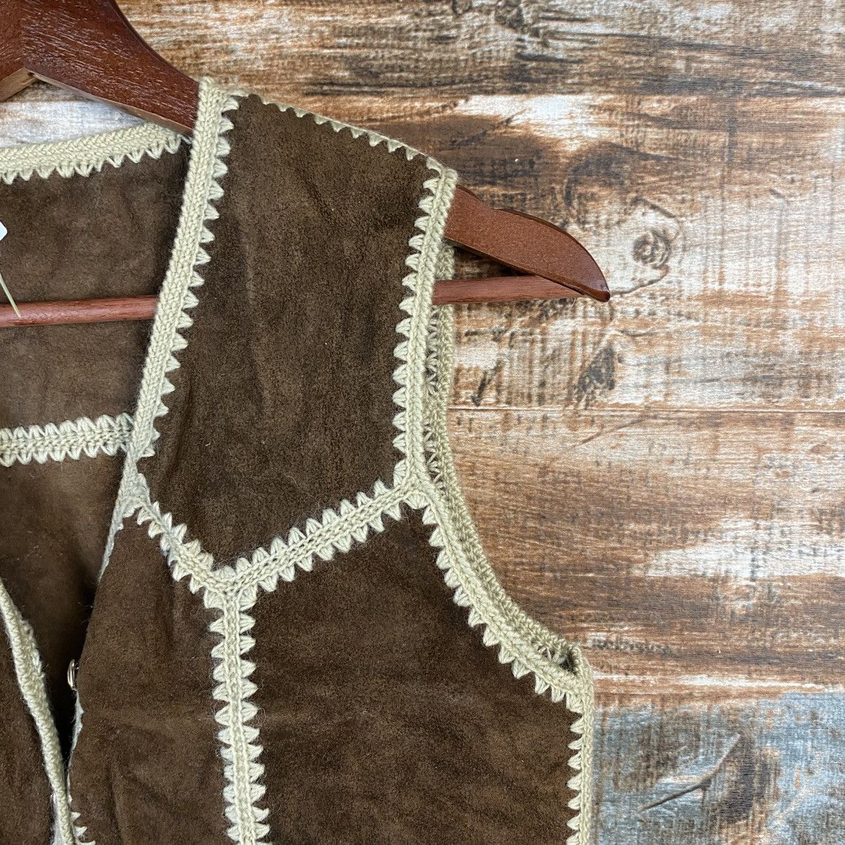 Leather DL Japan handmade leather vintage Brown Vest #C1136 Size US XS / EU 42 / 0 - 9 Thumbnail