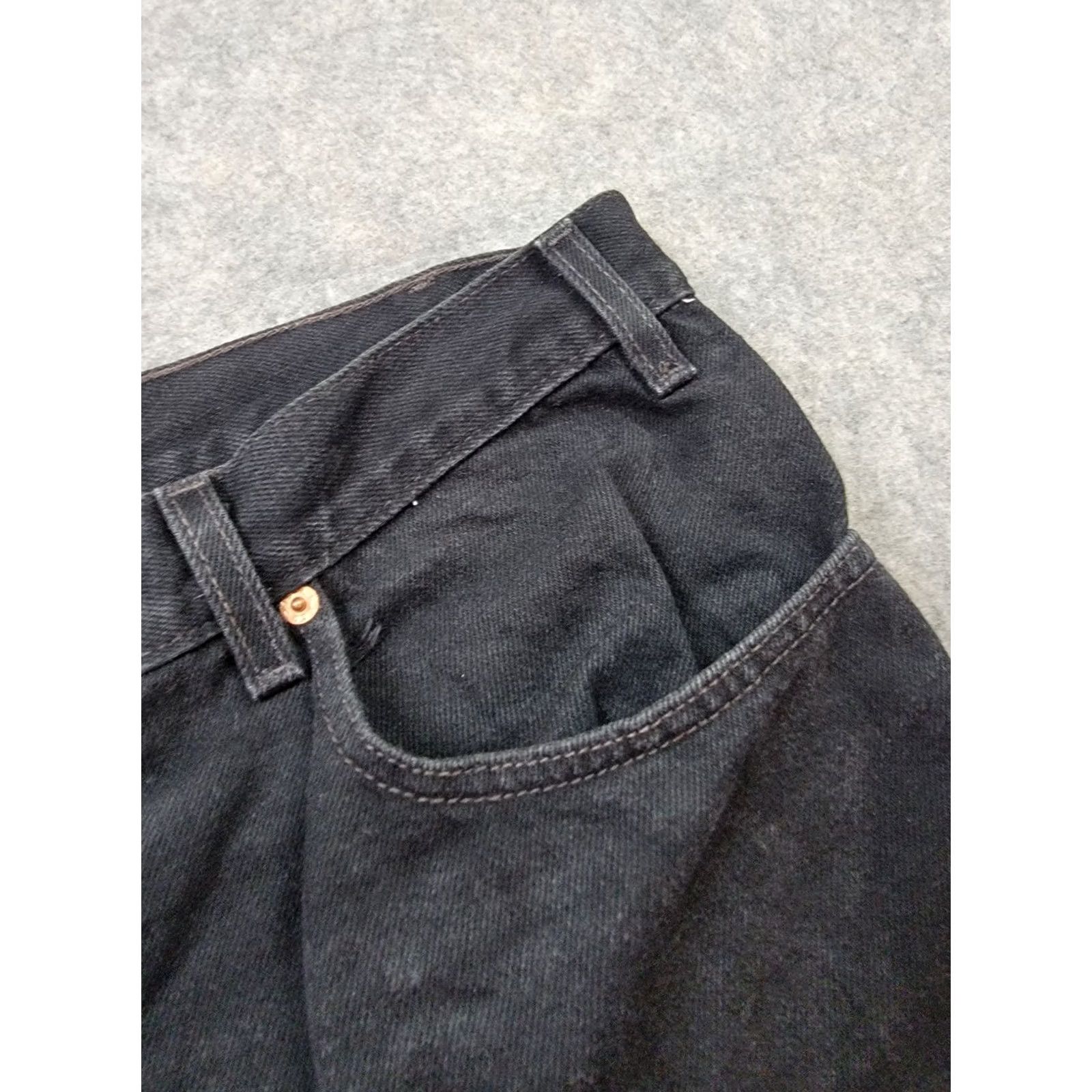 Levi's Vintage Levi's 505 Shorts Mens 40 Black Regular Bermuda 9'' Inseam 5-Pocket Design USA 90s Retro Denim Cotton Shorts Mens Black Size US 40 / EU 56 - 6 Thumbnail