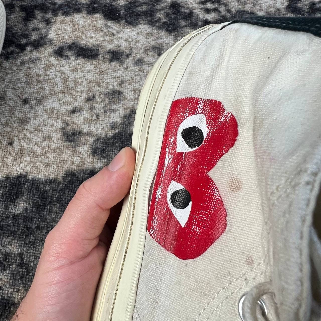 Comme des Garcons PLAY × Converse Converse x Comme Des Garcons PLAY Hi Top Sneakers Size US 8 / IT 38 - 6 Thumbnail