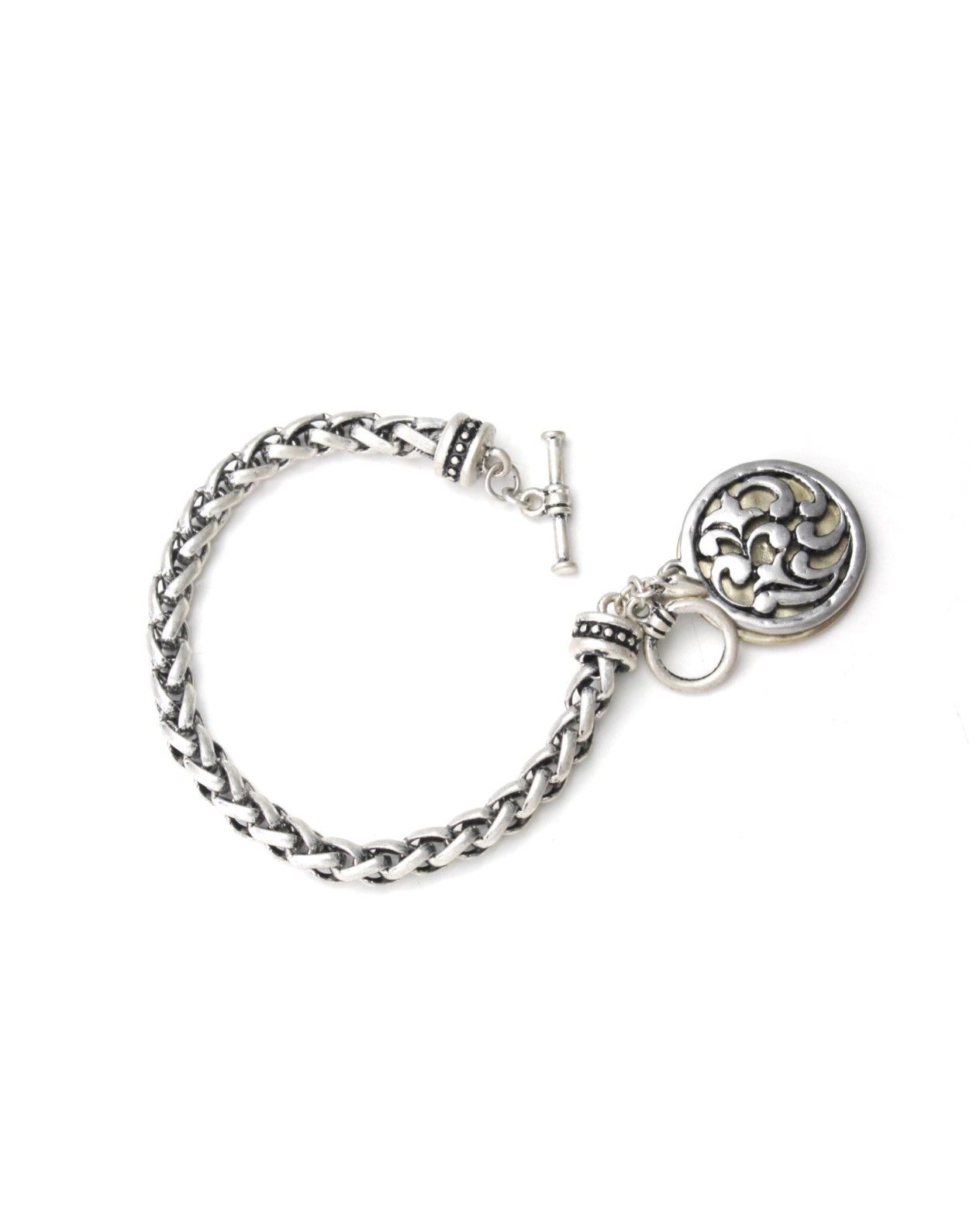 Hysteric Glamour 2000S JIM SHORE SILVER-PLATED STURDY WOVEN CHAIN BRACELET Size ONE SIZE - 1 Thumbnail