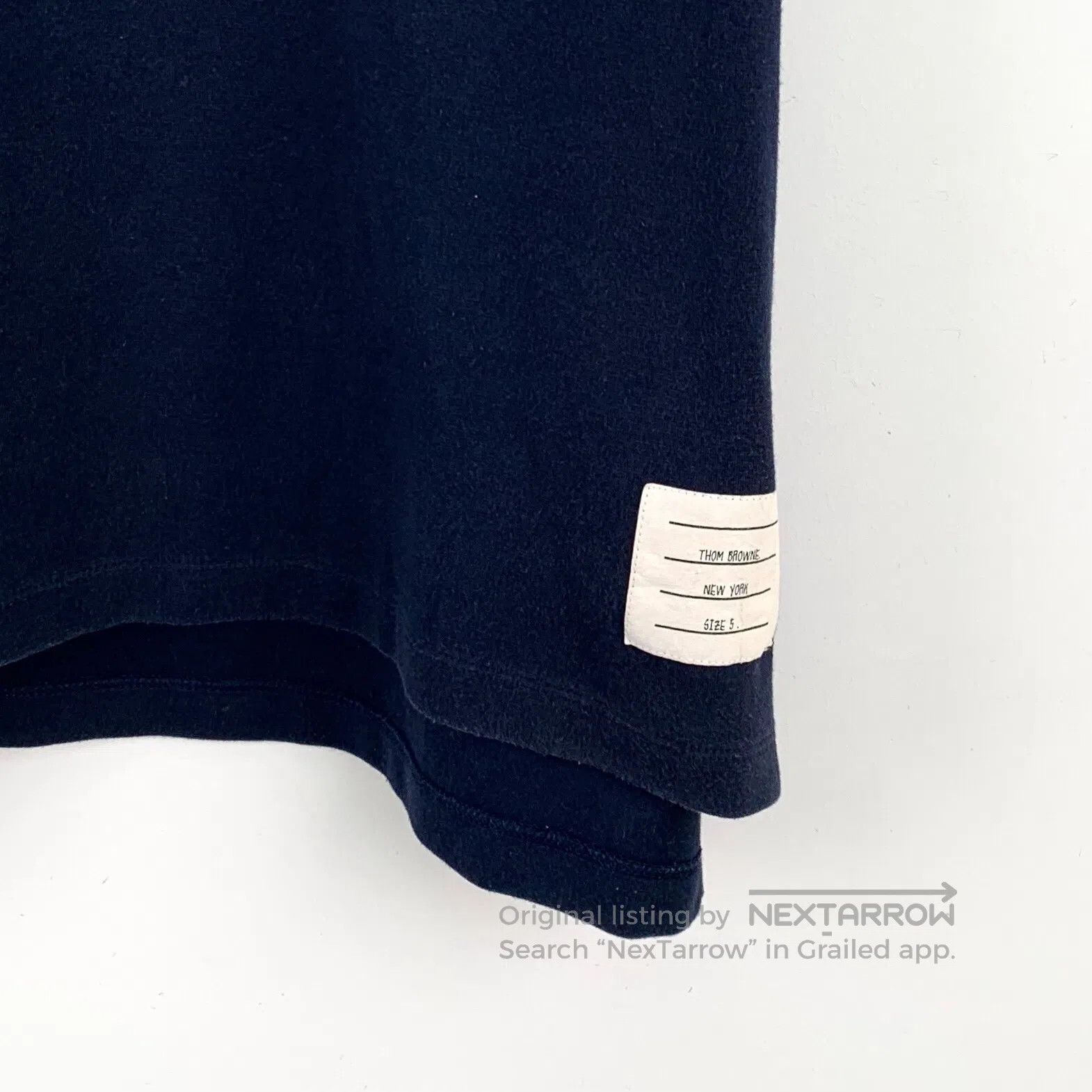 Thom Browne Thom Browne Navy Classic Four-Stripe Cotton Crewneck Short Size US L / EU 52-54 / 3 - 4 Thumbnail