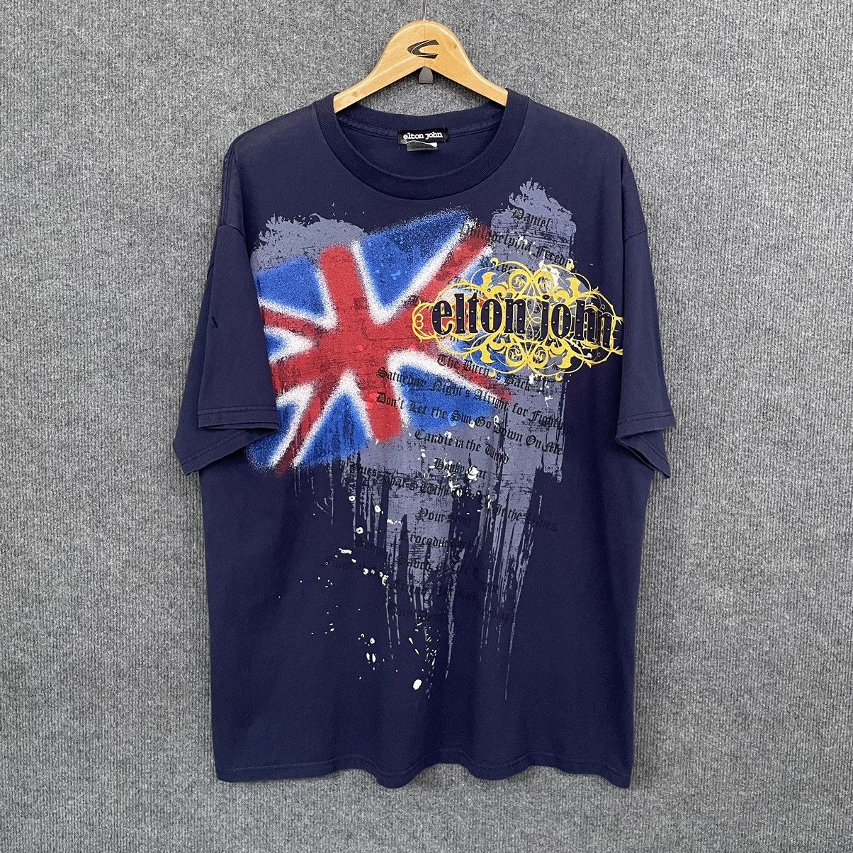 Band Tees × Vintage Vintage Y2K Elton John Tour Shirt Affliction Seditionaries Size US XL / EU 56 / 4 - 1 Thumbnail