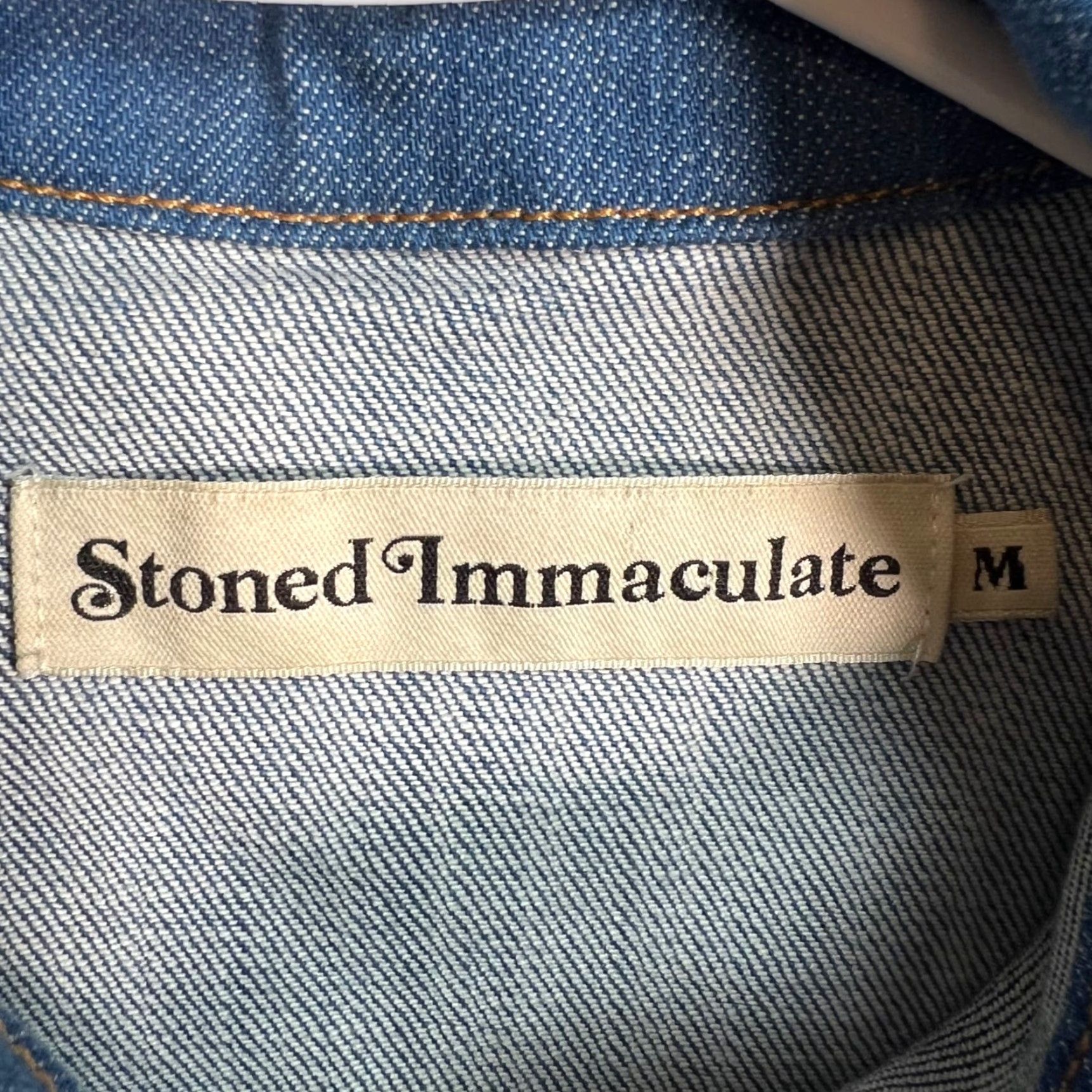 Vintage Stoned Immaculate Denim Romper Womens Medium Belted Short Sleeve One-Piece Blue USA Made Summer Size 32" / US 10 / IT 46 - 3 Thumbnail