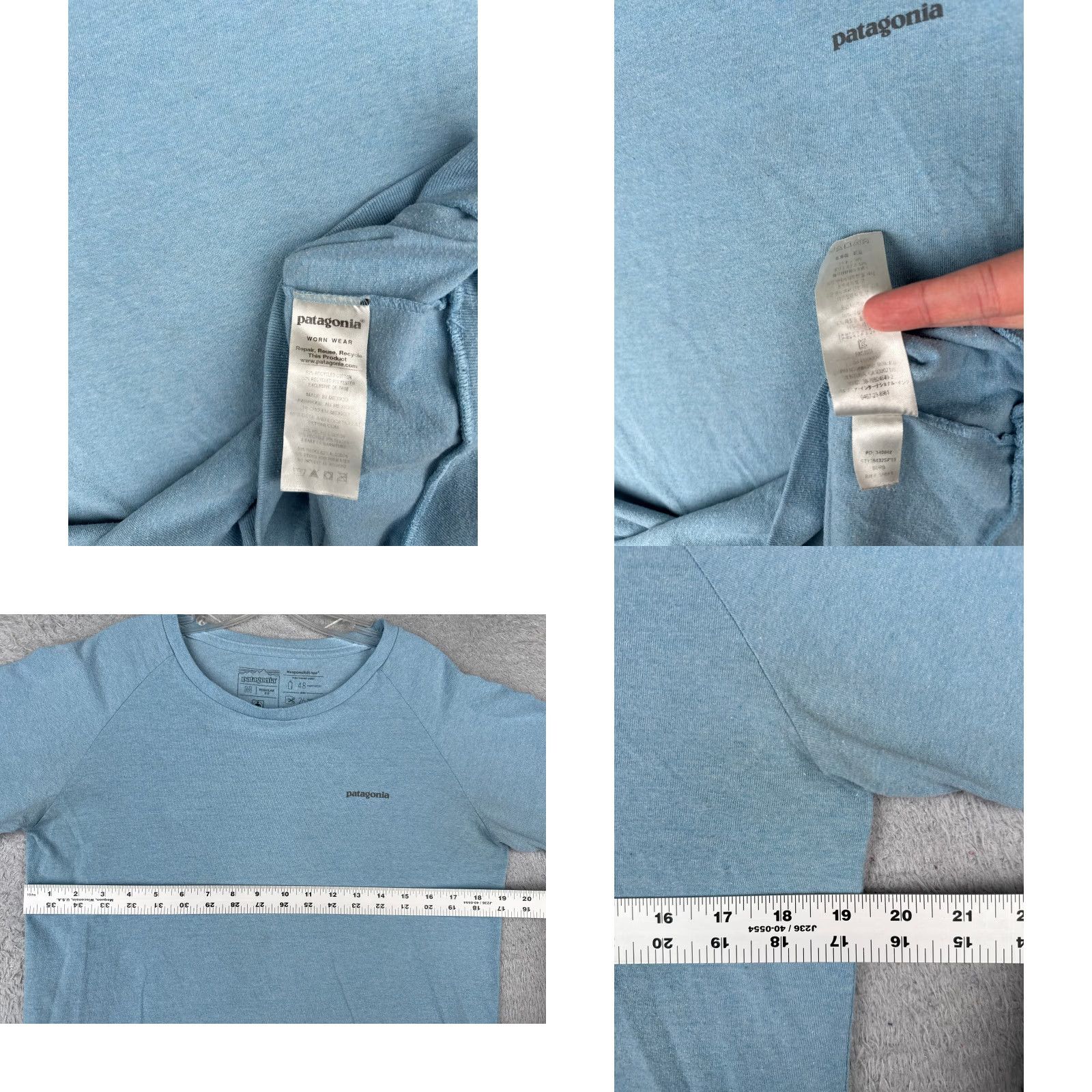 Patagonia Patagonia Shirt Men Medium Blue Crew Neck Long Sleeve Polyester Blend READ Size US M / EU 48-50 / 2 - 8 Thumbnail