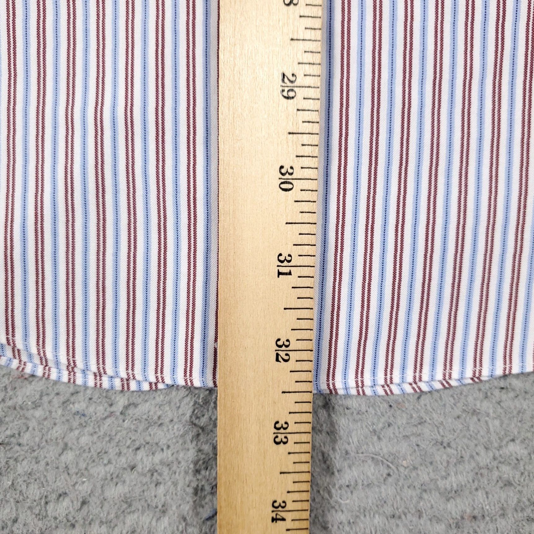 Brooks Brothers Brooks Brothers Dress Shirt Mens 16 Red Striped Long Sleeve Button Classic Regular Fit Size 42R - 4 Thumbnail