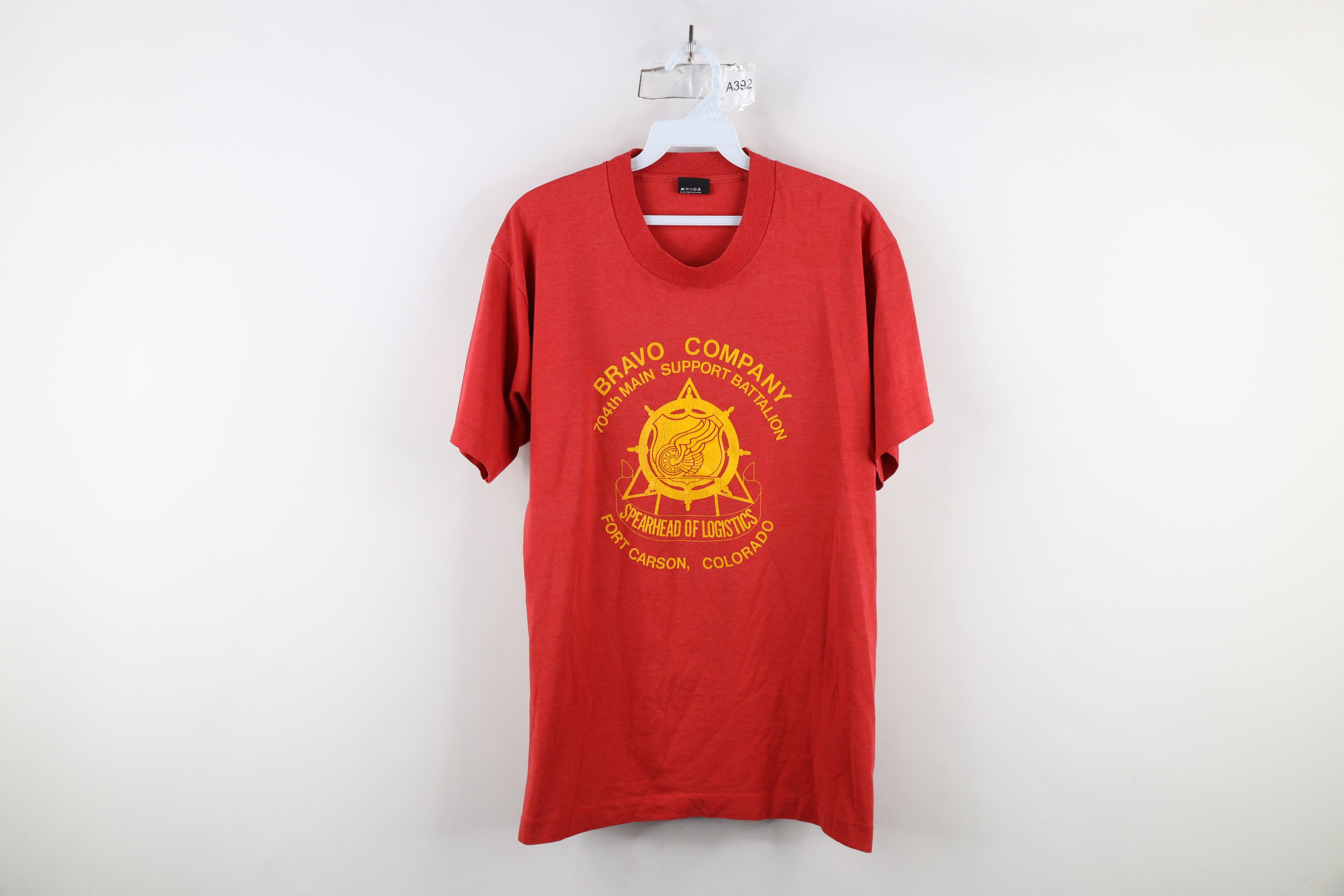 Vintage Vintage 80s Bravo Company 704th Main Battalion T-Shirt USA Size US L / EU 52-54 / 3 - 1 Thumbnail