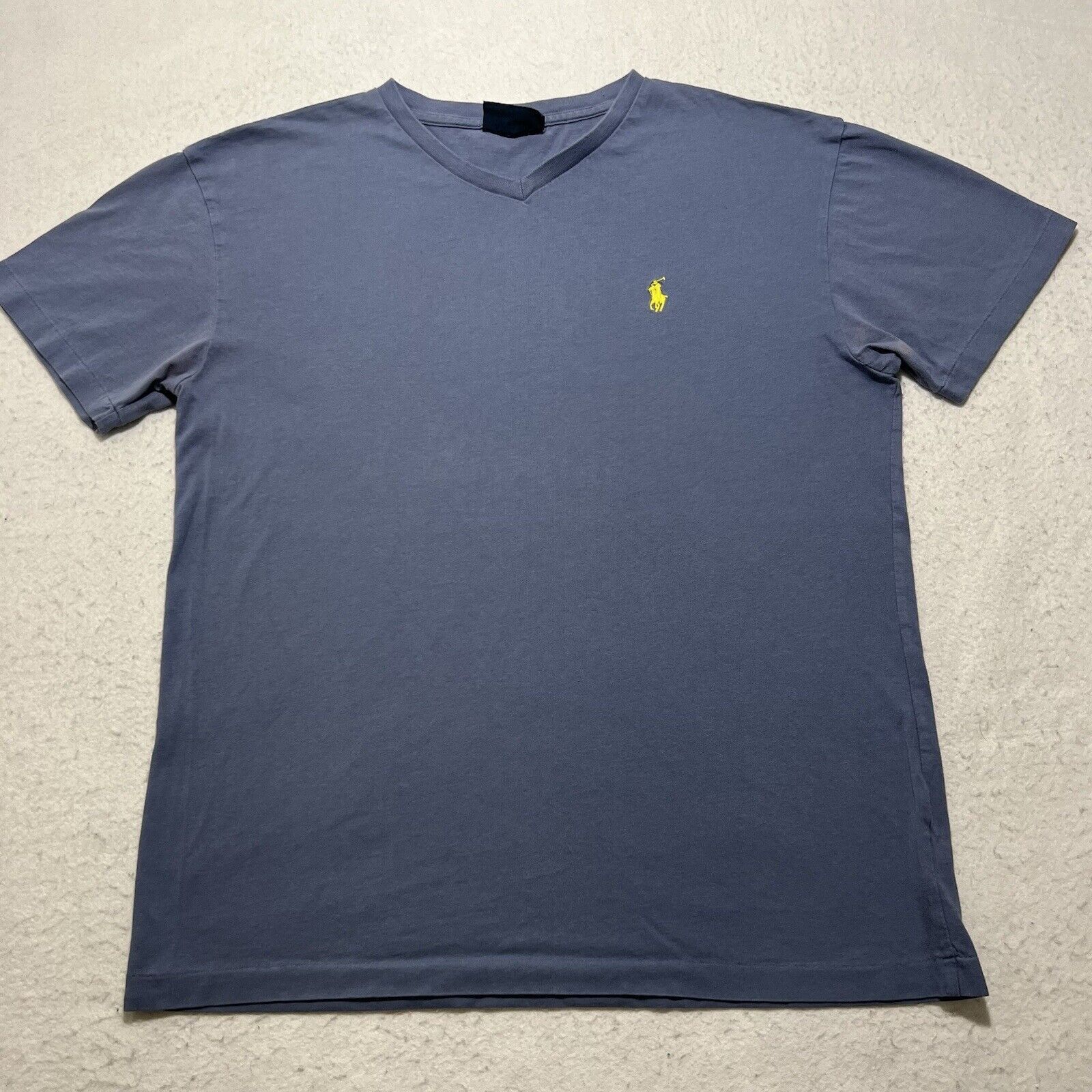 Polo Ralph Lauren Polo Ralph Lauren V Neck Blue T Shirt Yellow Pony Logo Size US M / EU 48-50 / 2 - 1 Thumbnail