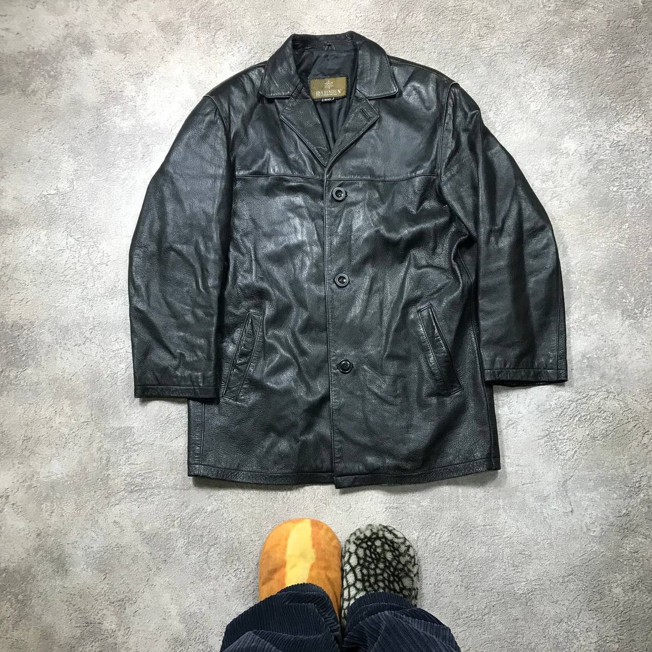 Vintage Vintage 90s Oversized Leather Blazer Jacket Streetwear XXL Size US XXL / EU 58 / 5 - 1 Thumbnail