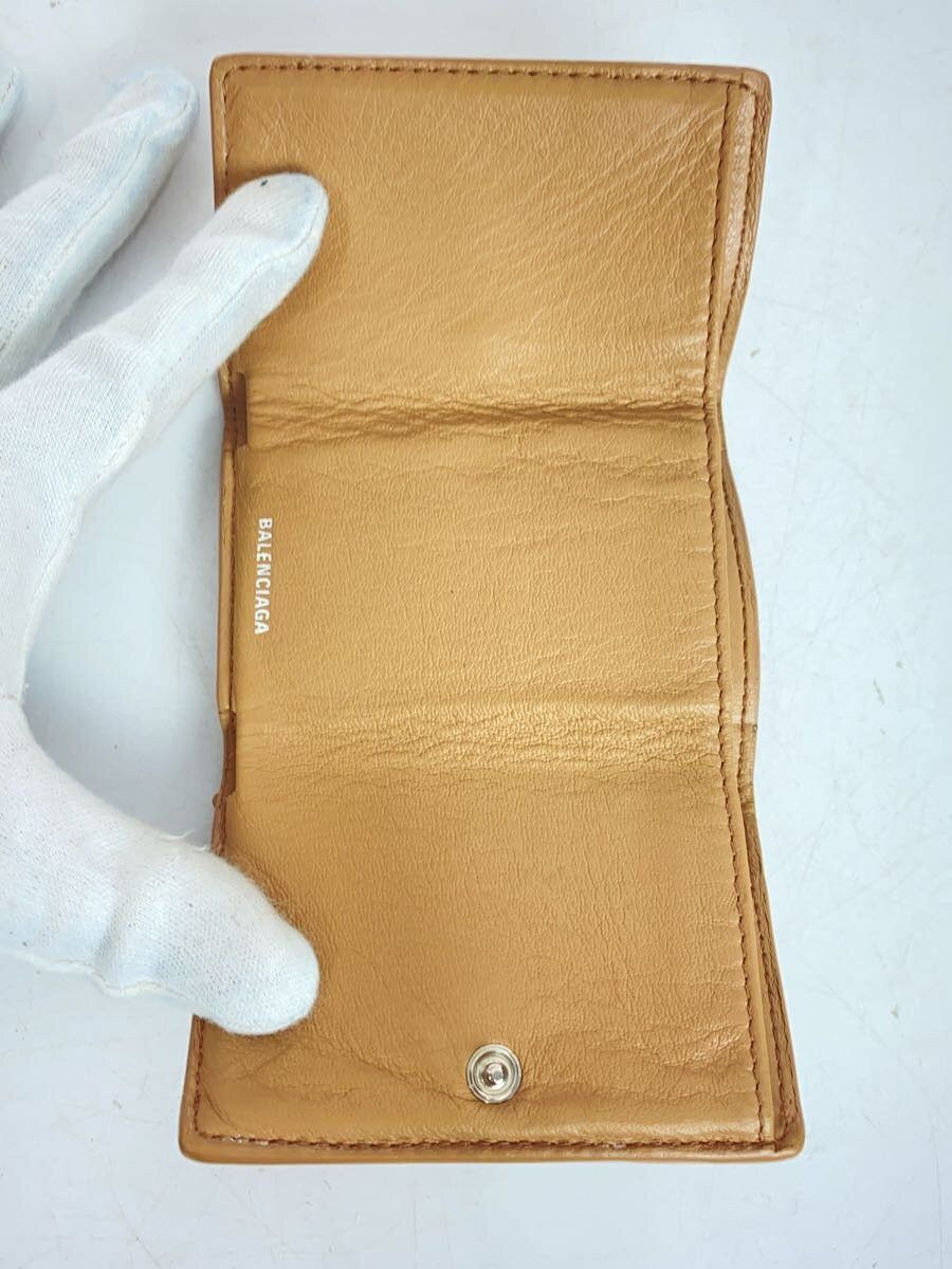 Balenciaga Balenciaga Leather Bi-Fold Wallet Beige Size ONE SIZE - 4 Thumbnail