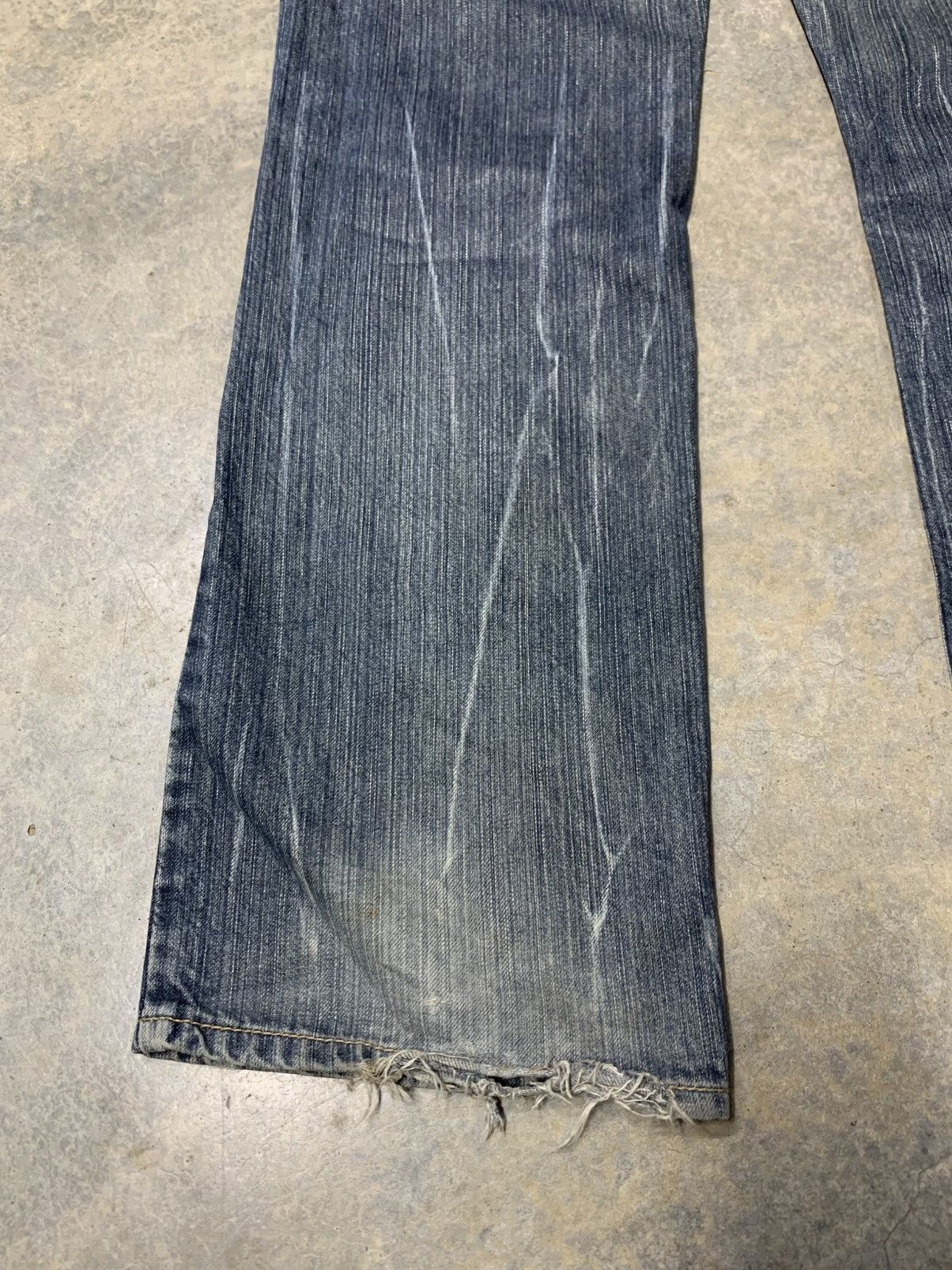 Japanese Brand × Vintage Vintage BACK RUSH Double Waist Clawmark Distressed Jean Size US 34 / EU 50 - 14 Thumbnail
