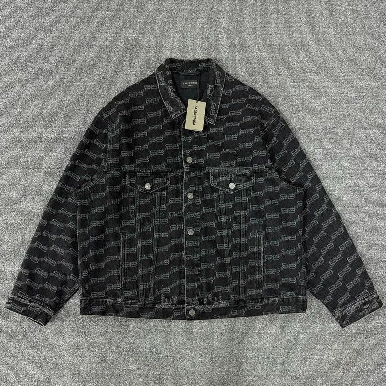 Balenciaga Balenciaga black buckle full print denim jacket-2506 Size US L / EU 52-54 / 3 - 1 Thumbnail