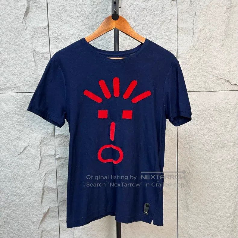 Fendi Fendi Navy Blue Abstract Mini Monster Short Sleeve Size US L / EU 52-54 / 3 - 1 Thumbnail