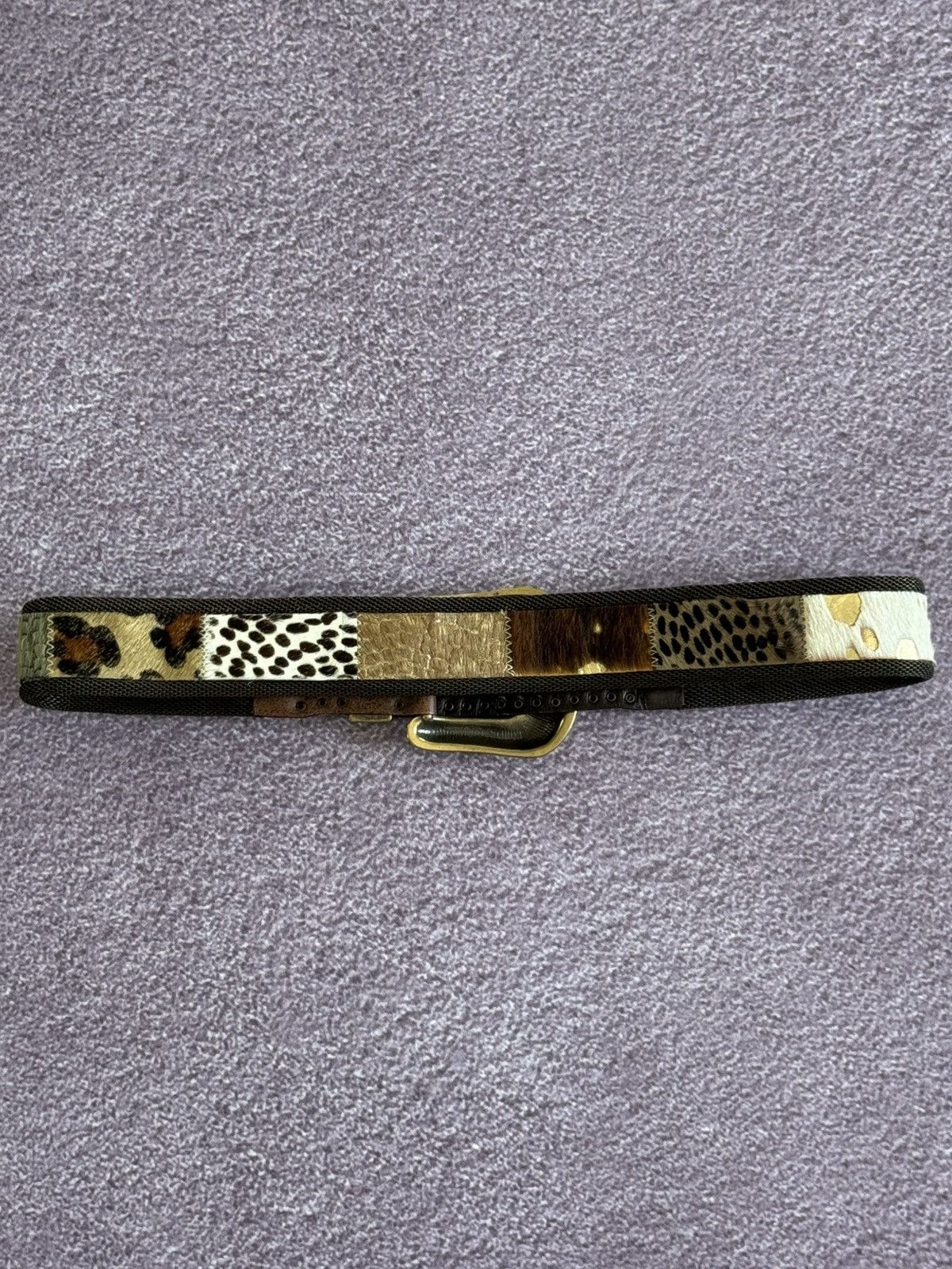 Japanese Brand Vintage Faux Fur Glamour Y2K Bb Simons Style Metal Belt Size ONE SIZE - 7 Thumbnail