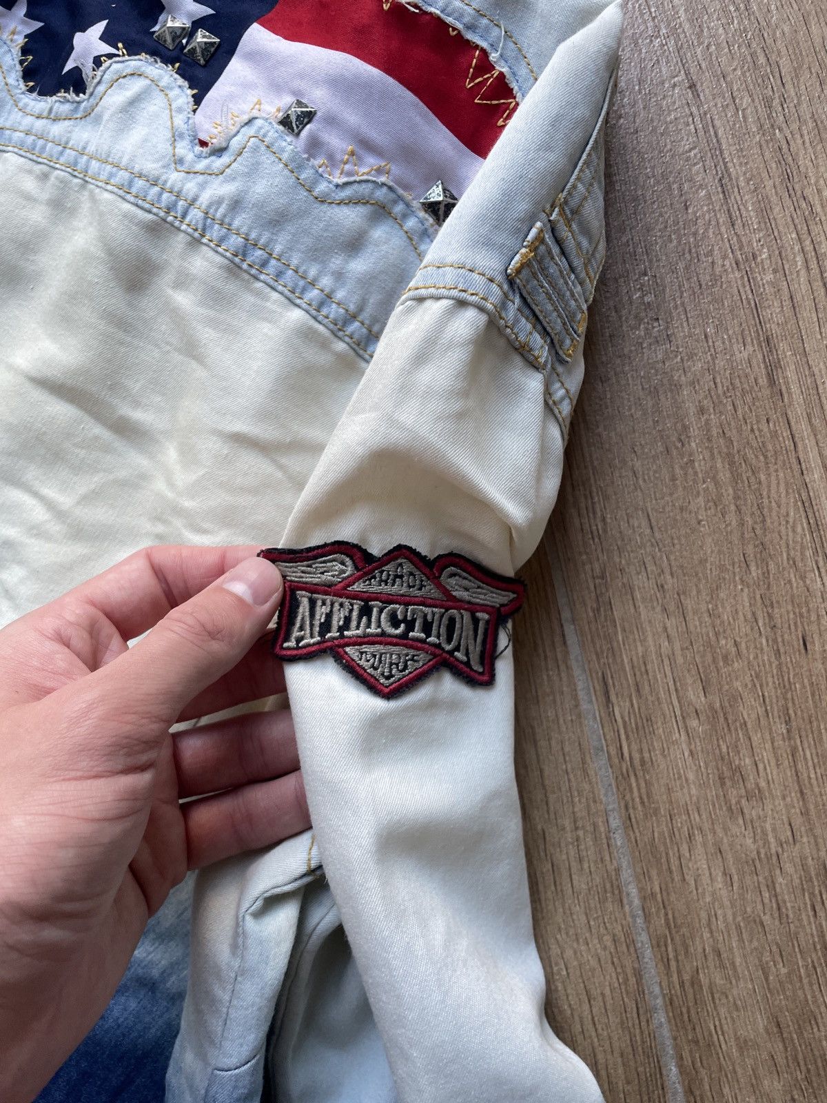 Affliction Vintage Affliction Shirt USA Flag Avant Garde Japanese Y2K Size US S / EU 44-46 / 1 - 4 Thumbnail
