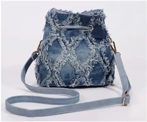 Japanese Brand × Vintage Retro Design Denim Tote Bag Size ONE SIZE - 4 Thumbnail