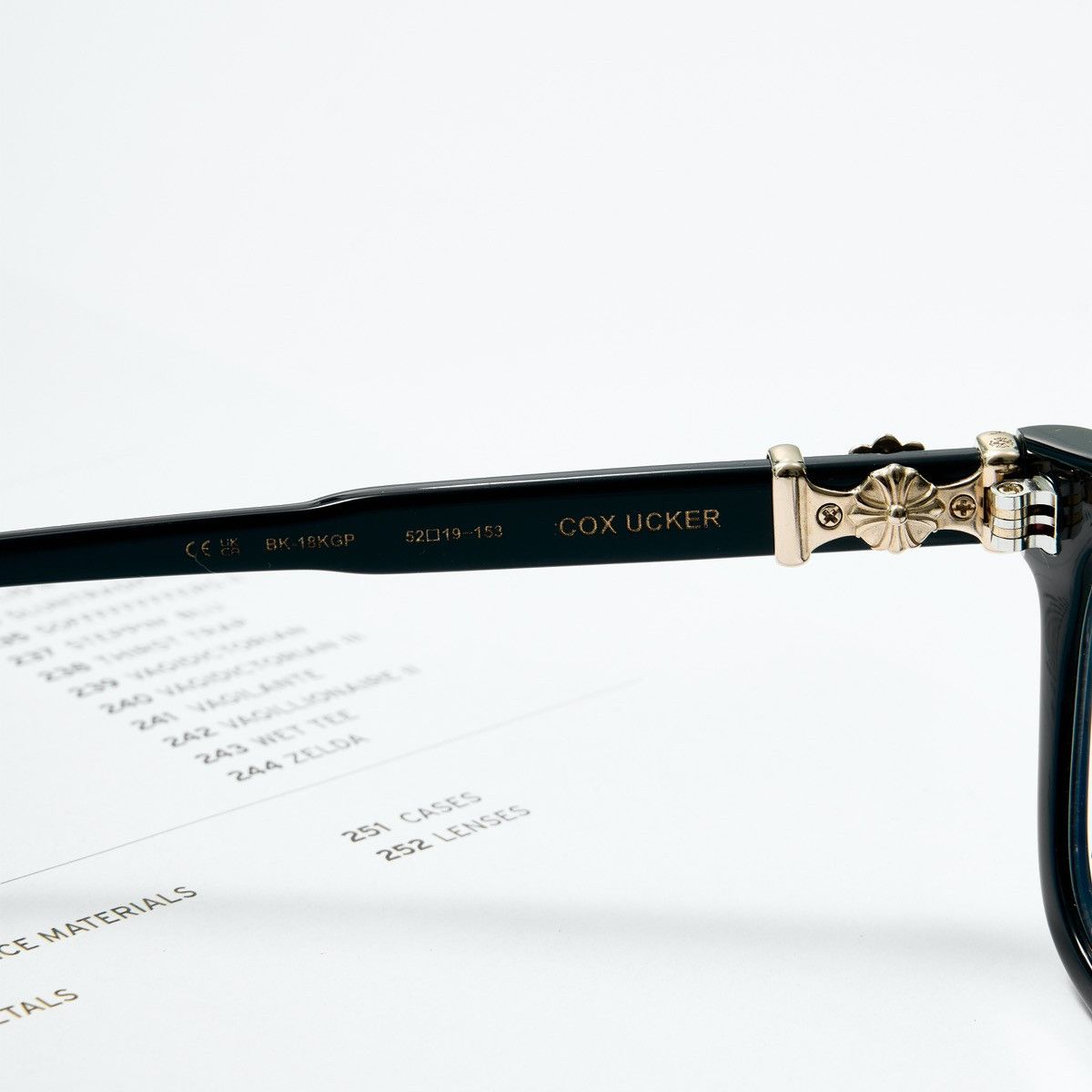 Chrome Hearts CHROME HEARTS COX UCKER BLACK - 18KGP DIAMOND 💎 GLASSES Size ONE SIZE - 6 Thumbnail