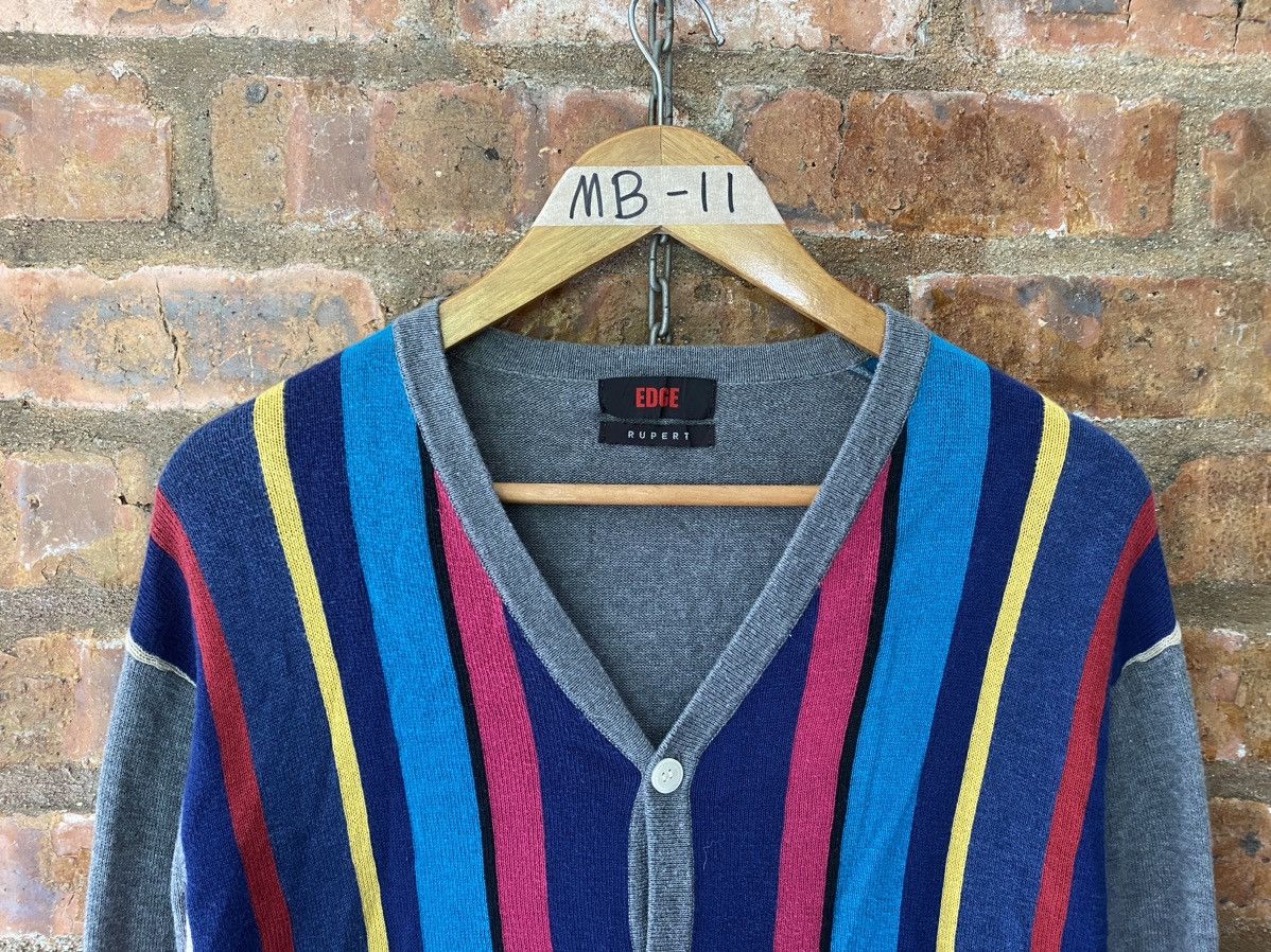 PHENOMENON 1990s EDGE RUPERT Rainbow knit cardiagn Size US M / EU 48-50 / 2 - 3 Thumbnail