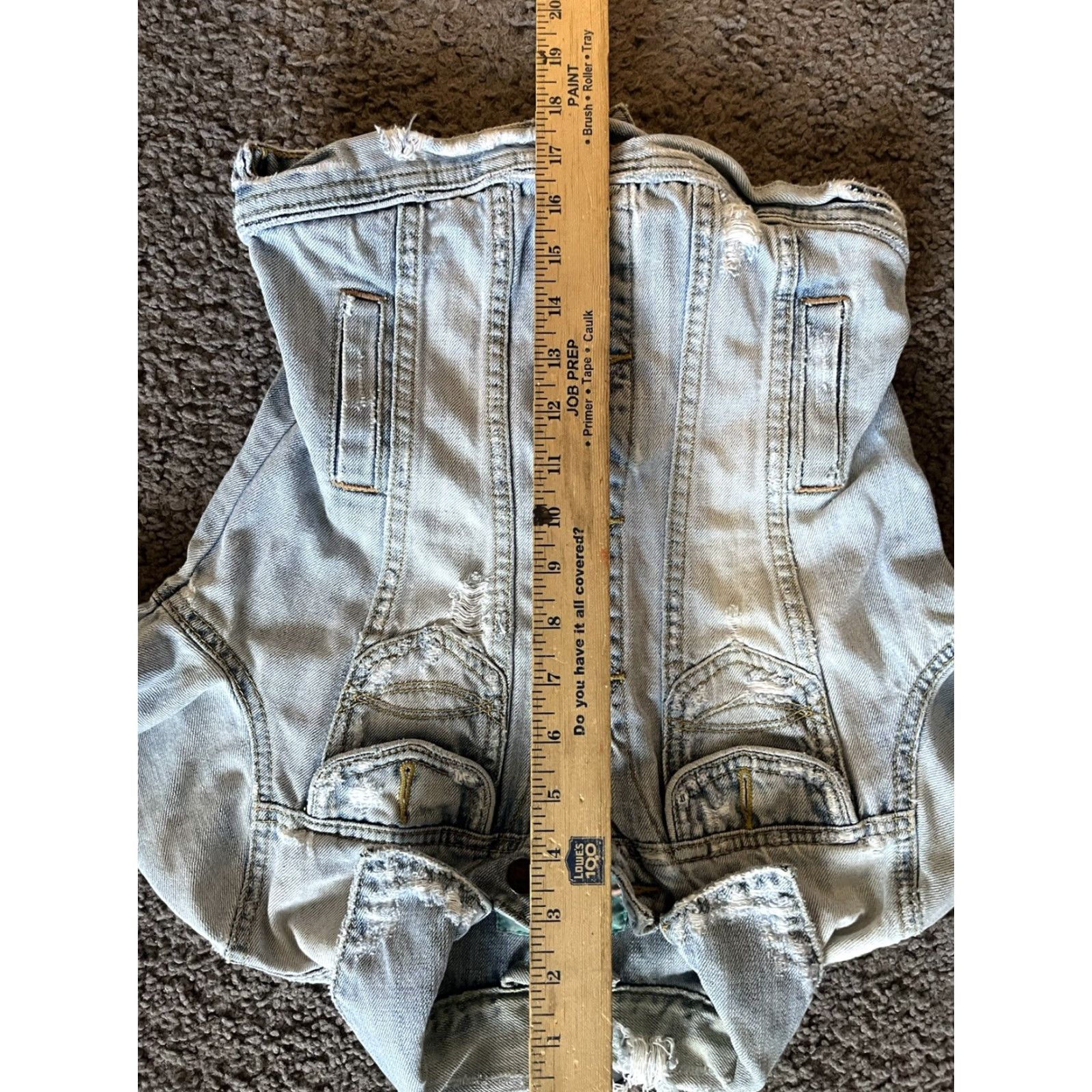 Abercrombie & Fitch Abercrombie & Fitch Women's Denim Jacket Blue Distressed Washed Size S Button Front Size 28" / US 6 / IT 42 - 5 Thumbnail