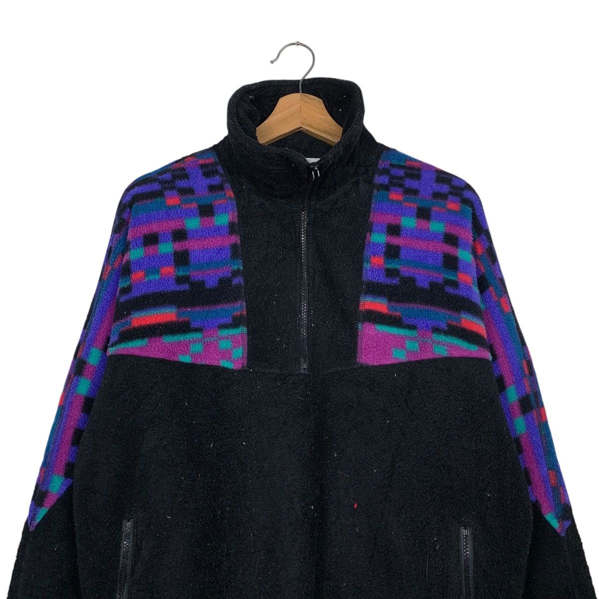 Columbia Vintage 80s Columbia Quarter Zip Fleece Sweater Size US M / EU 48-50 / 2 - 2 Thumbnail