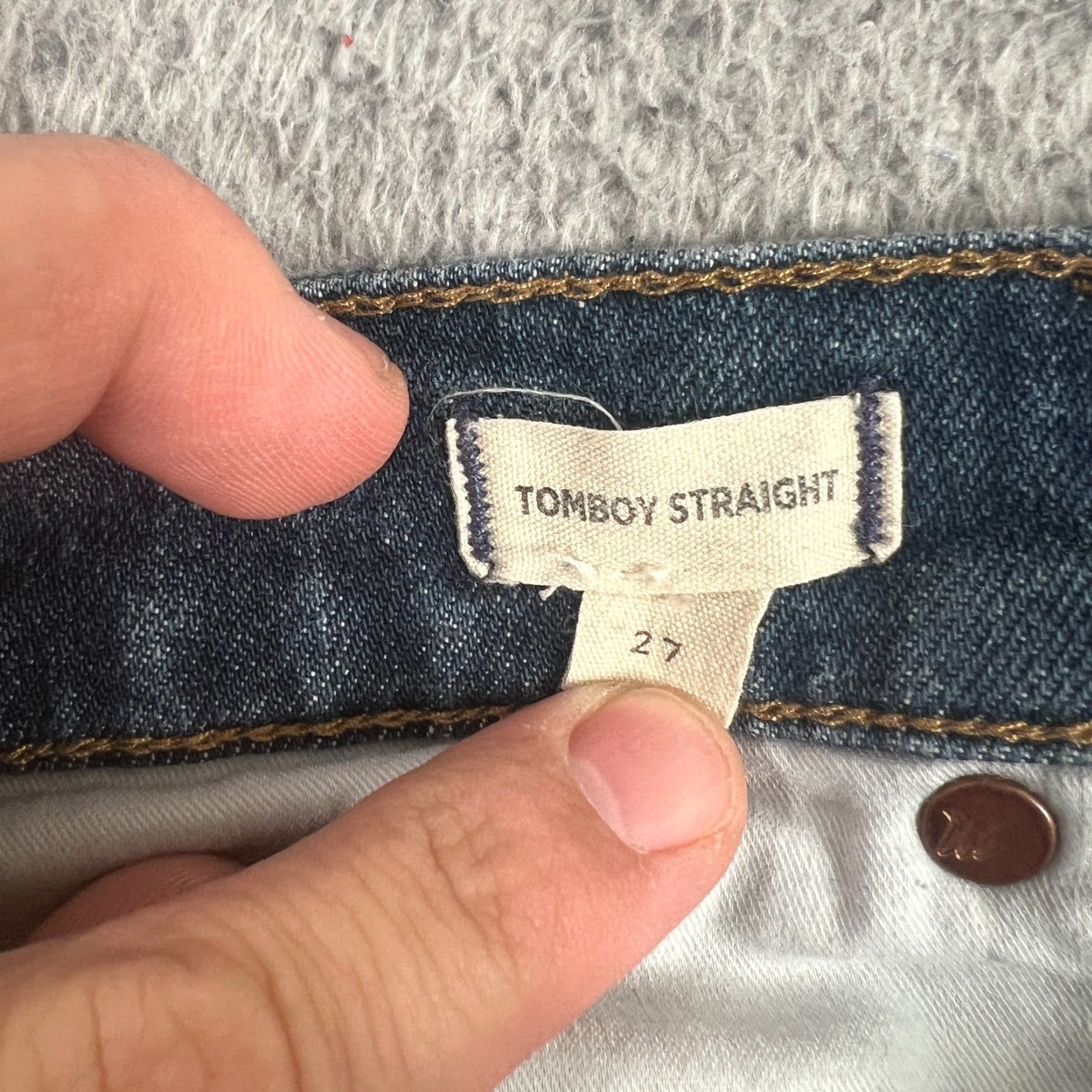 Madewell VINTAGE Madewell Women's Jeans Size 27 Straight Tomboy Fit Denim Mid Rise Blue Size 27" / US 4 / IT 40 - 6 Thumbnail