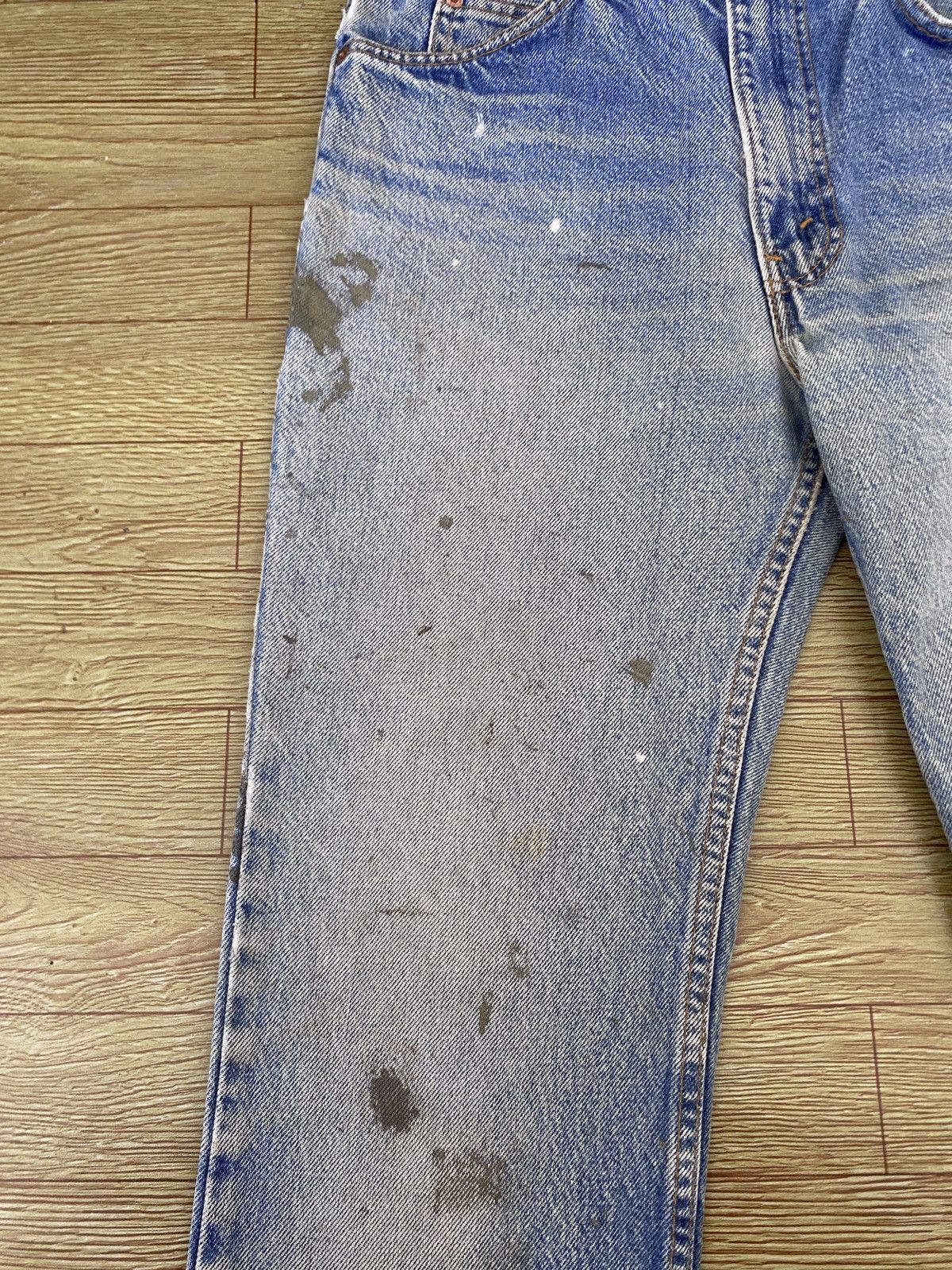 Levi's Vintage Levis Lot 517 Bootcut USA Distressed Jeans 1990s Size US 33 - 8 Thumbnail