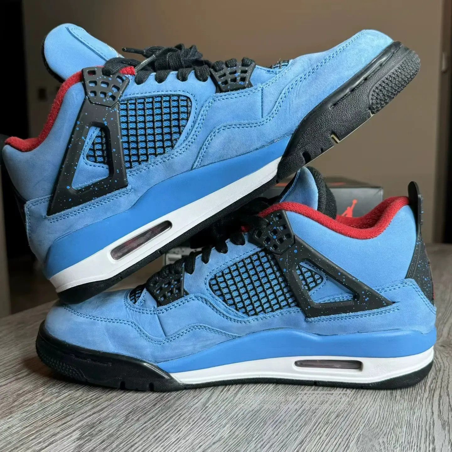 Ts Cactus Jack X Jordan Air Jordan 4 42 Near Mint in Blue, Men's (Size 9) — image 5 of 6