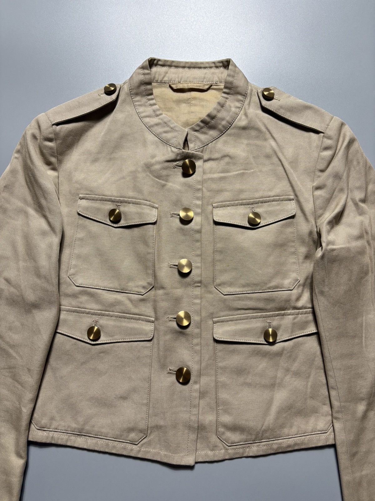Gucci GUCCI TOMFORD ERA MILITARY CROP JACKET Size XS / US 0-2 / IT 36-38 - 6 Thumbnail