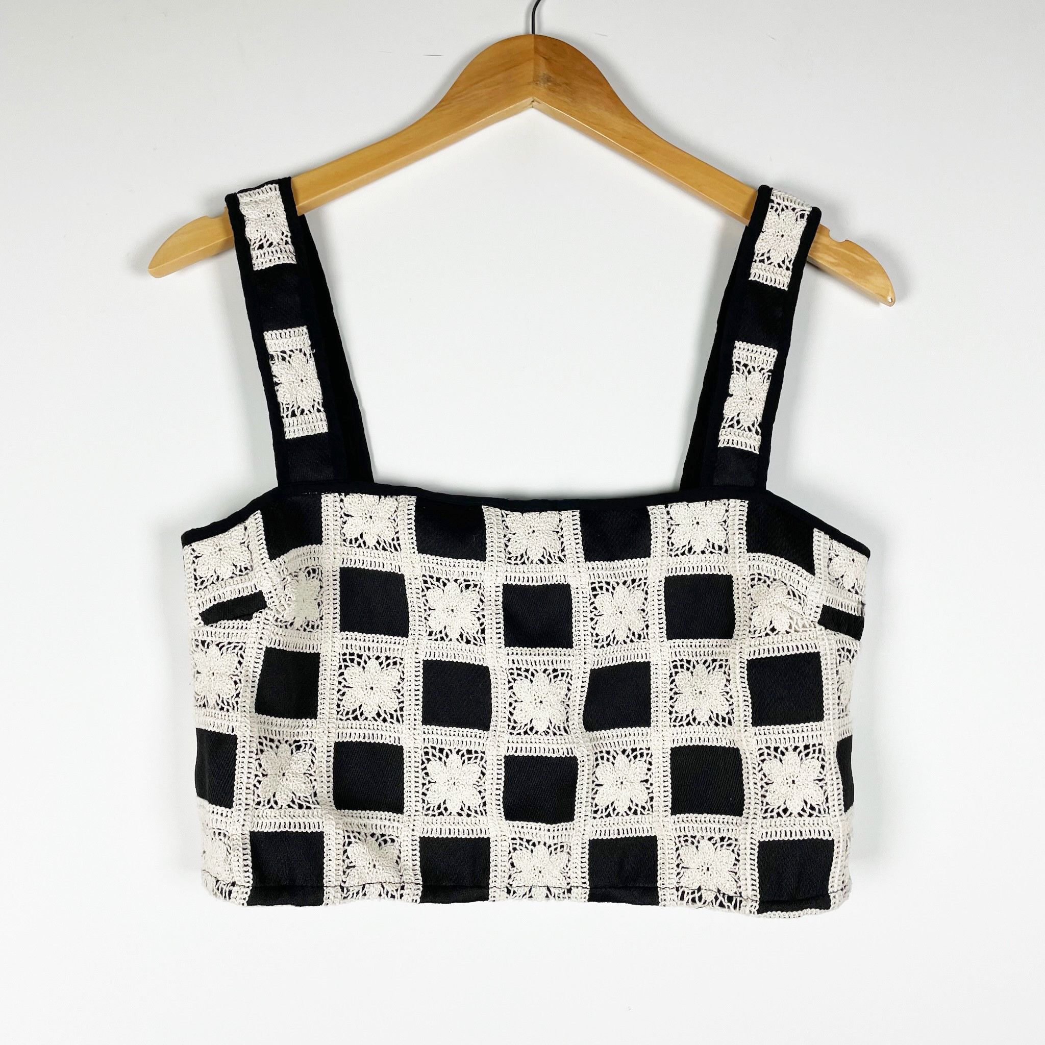 Other Tularosa Anna Black Ivory Cotton Crochet Size S / US 4 / IT 40 - 1 Thumbnail
