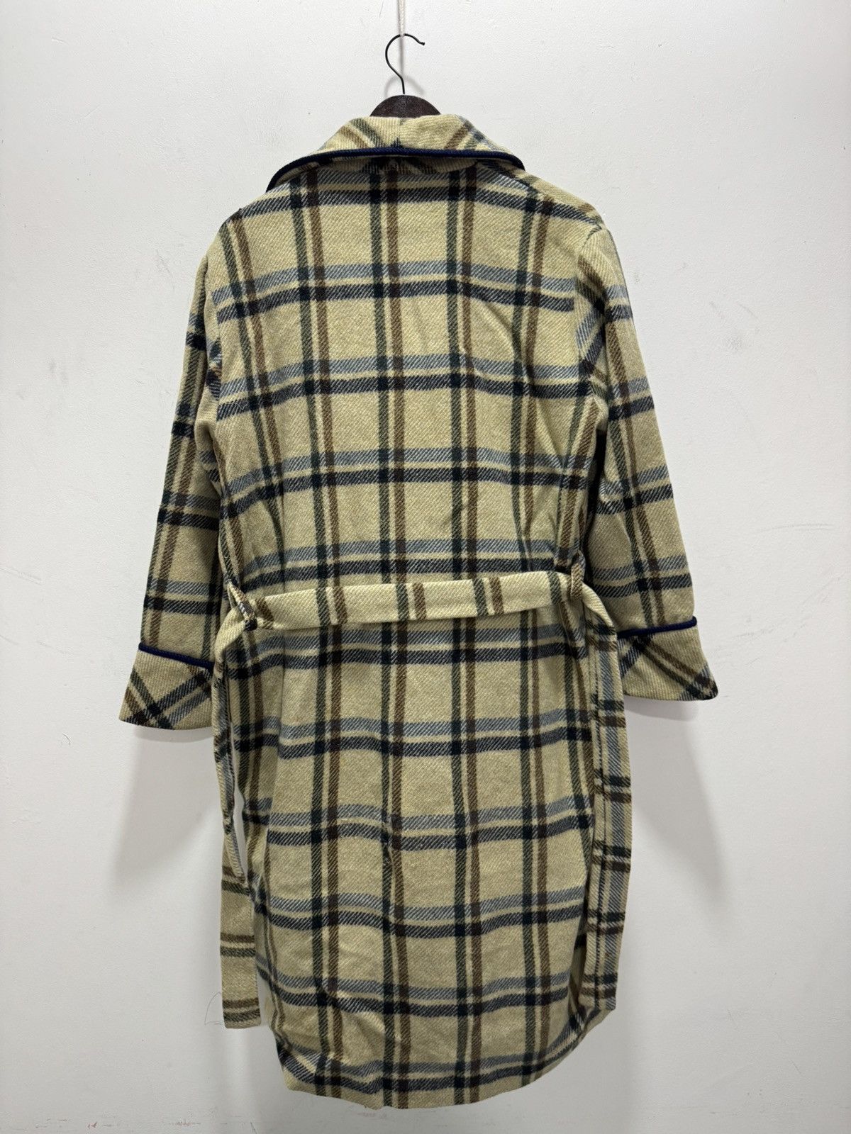 Japanese Brand × Vintage JAPANESE DESIGN LARVAL NOVA CHECK STYLE LONG JACKET Size L / US 10 / IT 46 - 10 Thumbnail