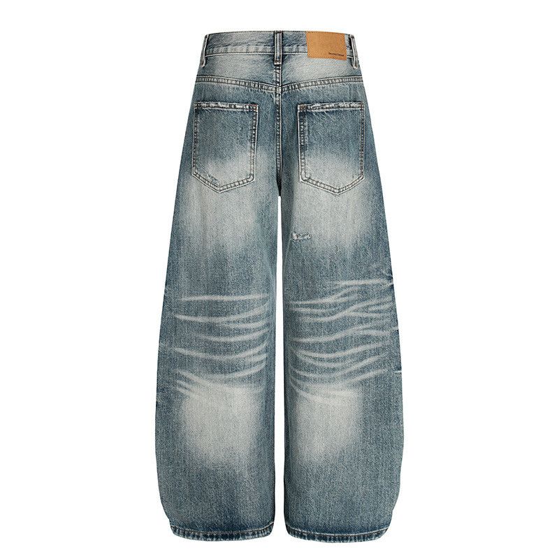 Vintage American retro washed distressed jeans for men Size US 32 / EU 48 - 2 Thumbnail