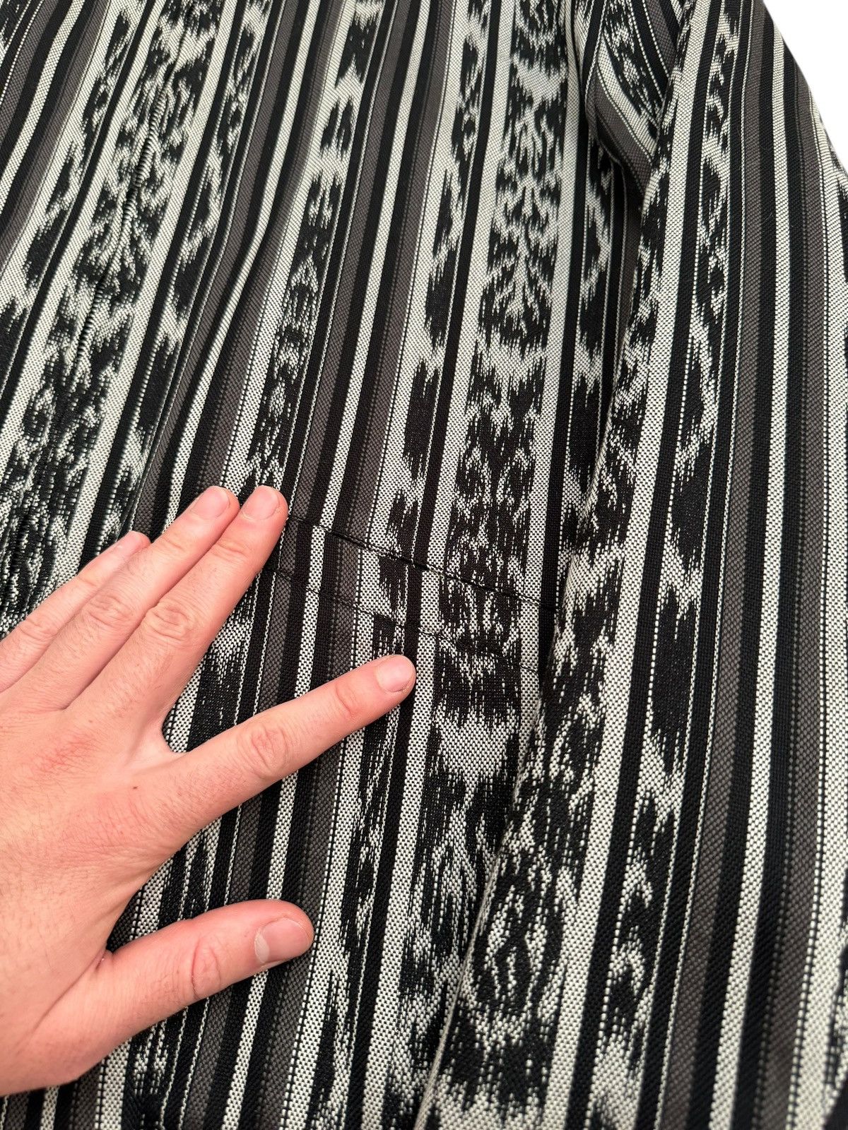 Saint Laurent Paris 2017 Reversible Ikat Pattern Teddy Bomber Size US M / EU 48-50 / 2 - 6 Thumbnail