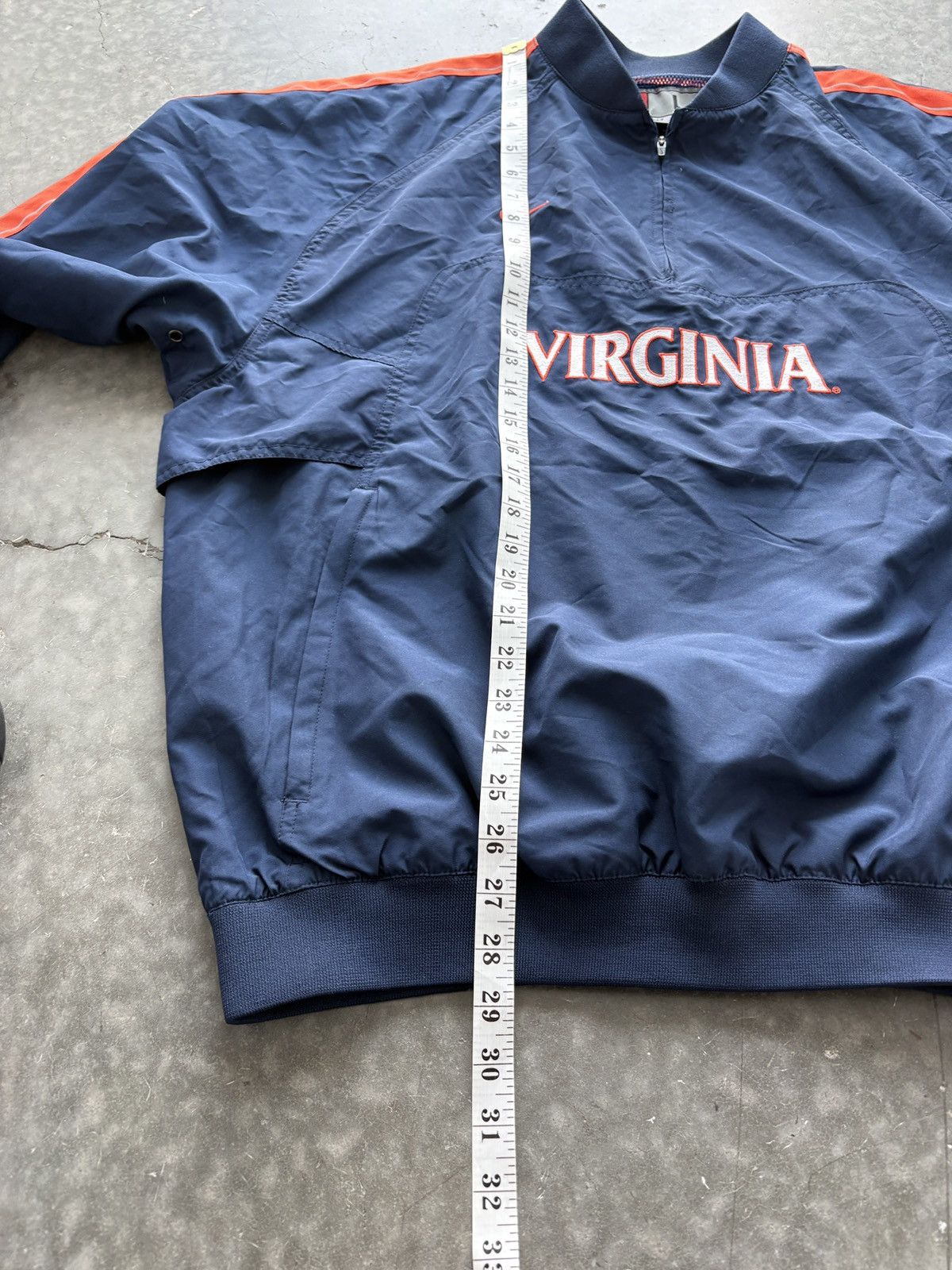 Nike Vintage Y2K Nike UVA Virginia Quarter Zip Windbreaker Size US L / EU 52-54 / 3 - 11 Thumbnail