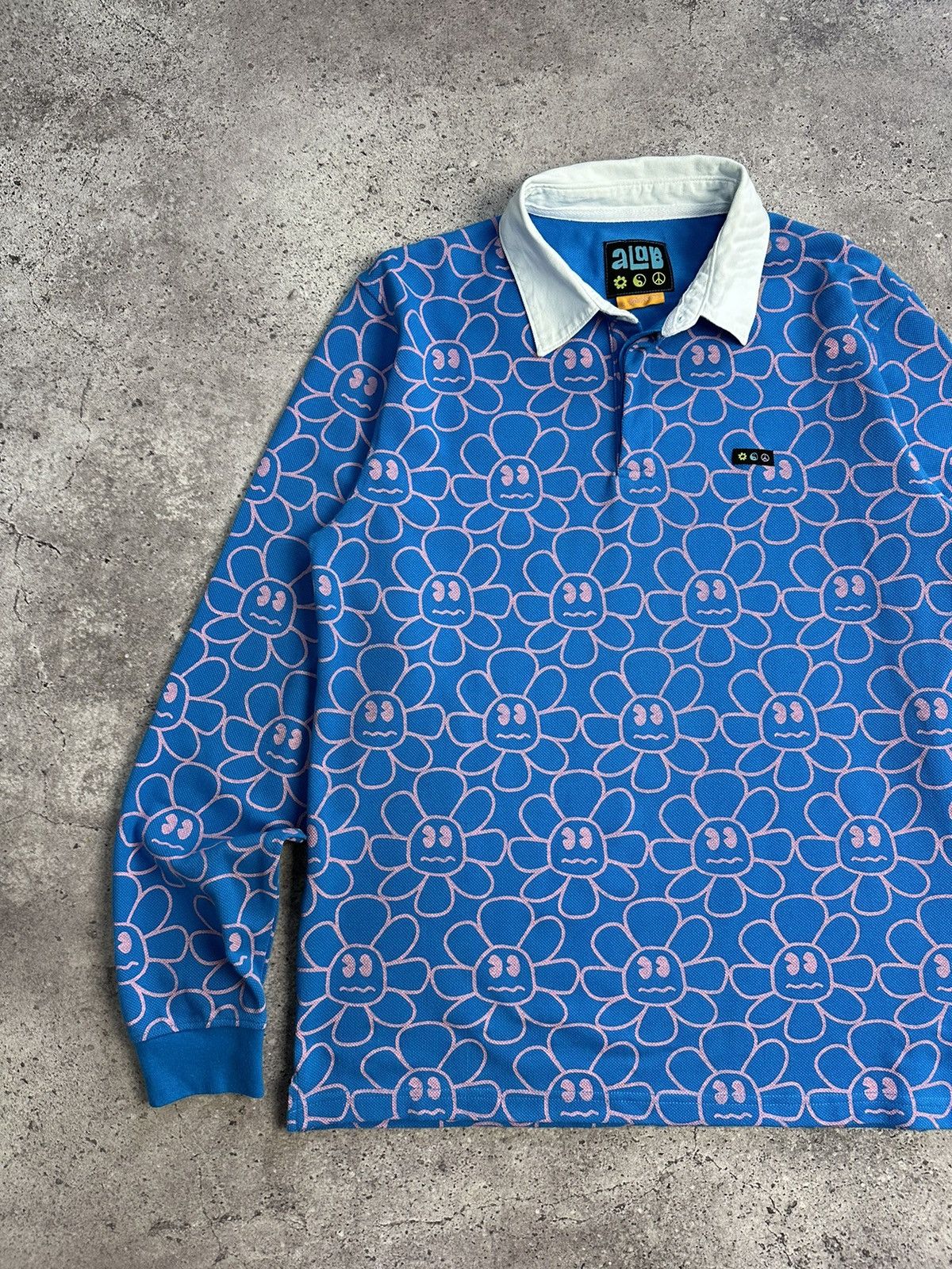 A.LAB × Vintage Vintage A Lab Skateboarding Rugby Long Sleeve Smile Logo Size US L / EU 52-54 / 3 - 3 Thumbnail