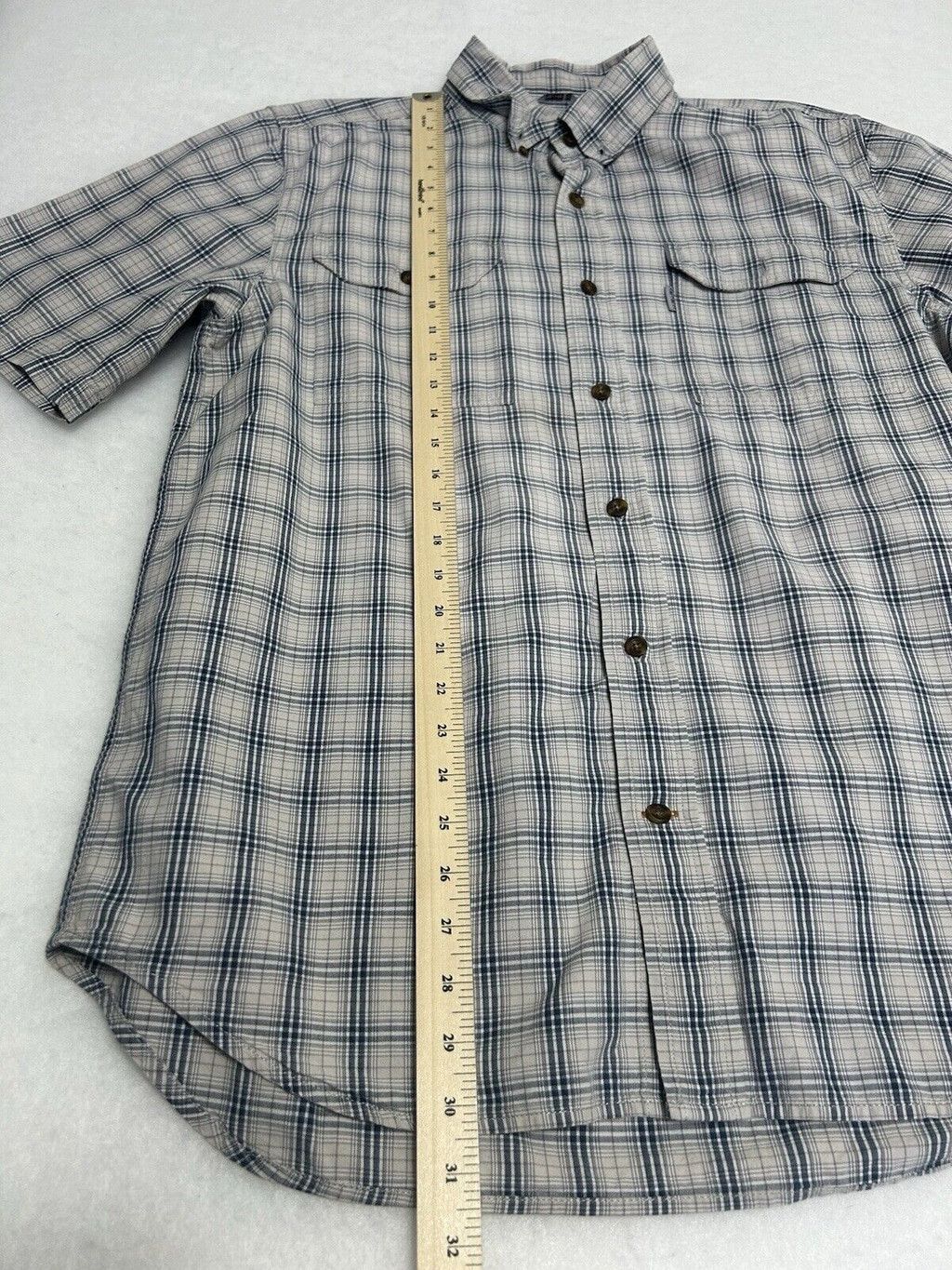 Carhartt Carhartt LG Plaid Button Down Short Sleeve Shirt Relaxed Size US L / EU 52-54 / 3 - 3 Thumbnail