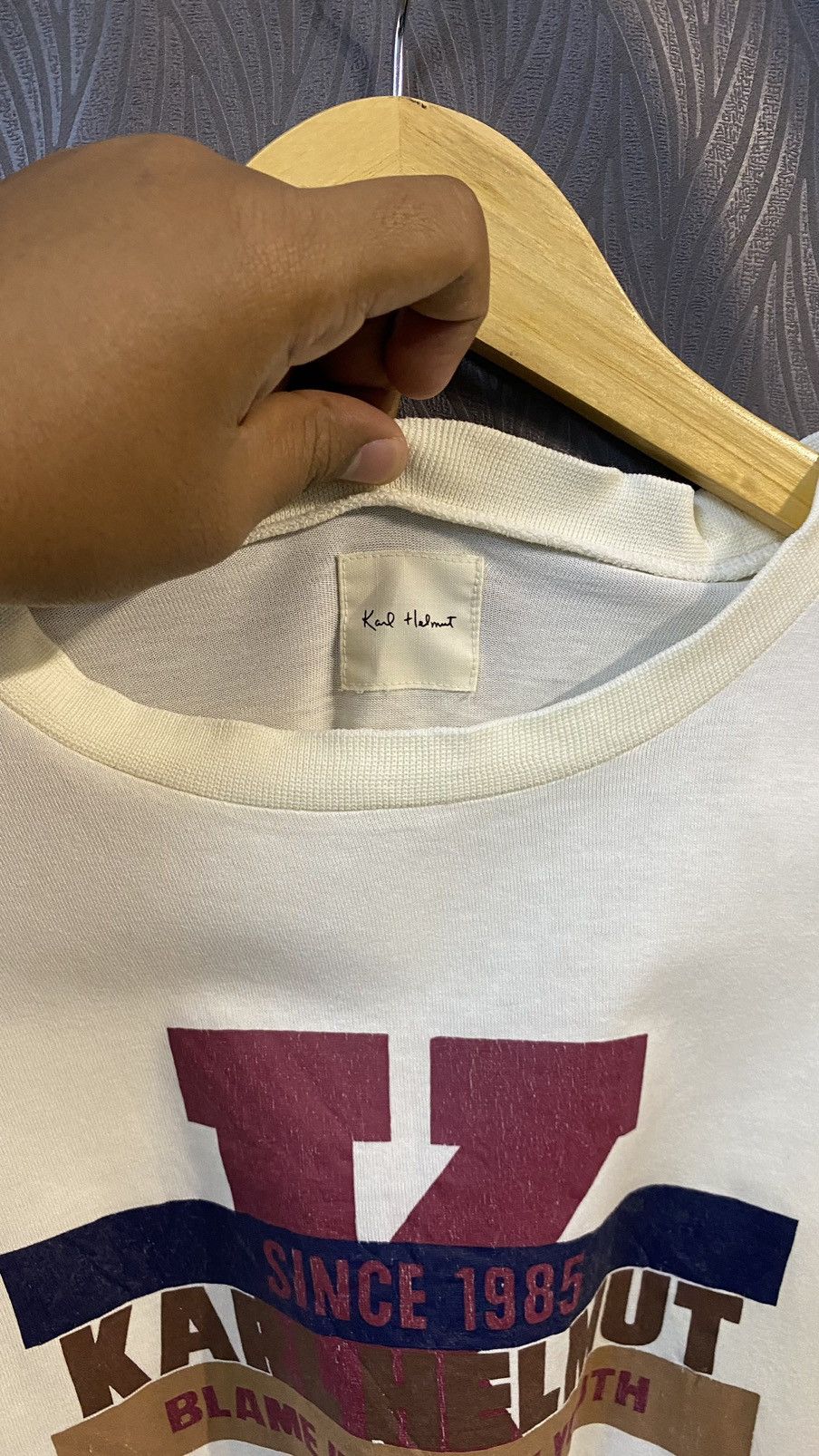 Japanese Brand × Karl Helmut × Vintage VINTAGE KARL HELMUT TSHIRT WHITE Size US M / EU 48-50 / 2 - 7 Thumbnail
