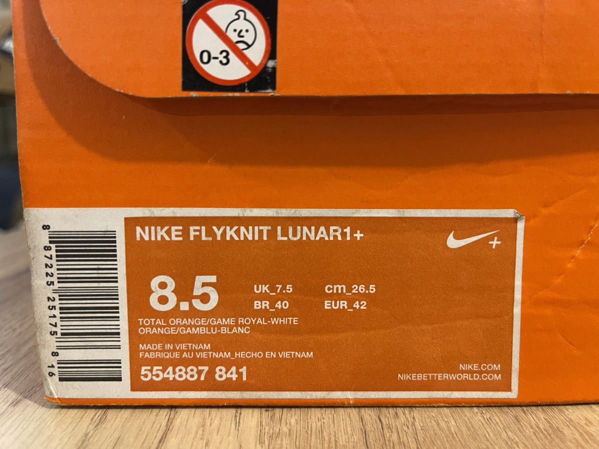 Nike NIKE FLYKNIT LUNAR1+ US 8.5 UK 7.5 STYLE 554887841 Size US 8.5 / EU 41-42 - 7 Thumbnail