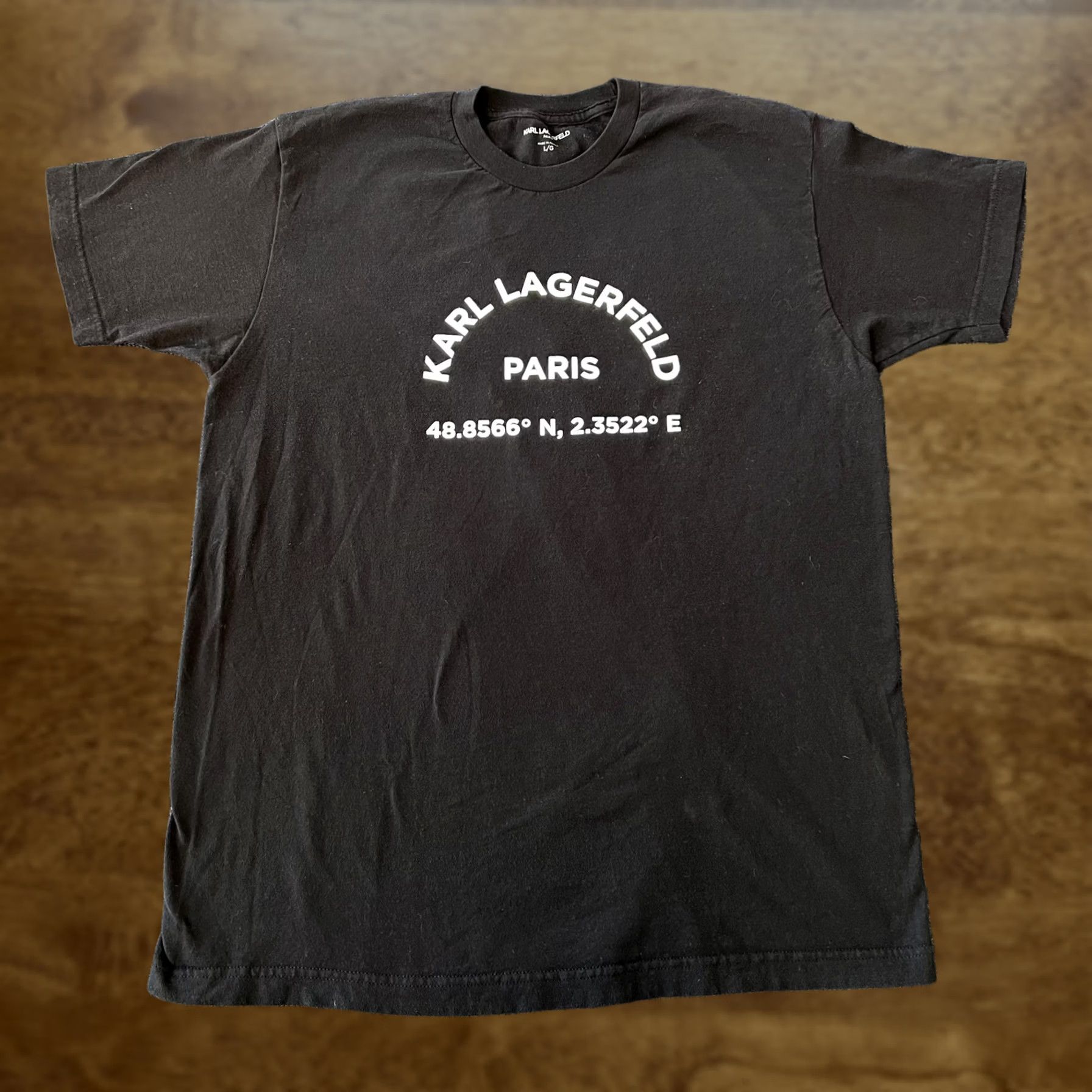 Karl Lagerfeld VINTAGE Karl Lagerfeld Paris Shirt Mens Large Black Graphic Coordinates Tee T-Shirt Size US L / EU 52-54 / 3 - 1 Thumbnail