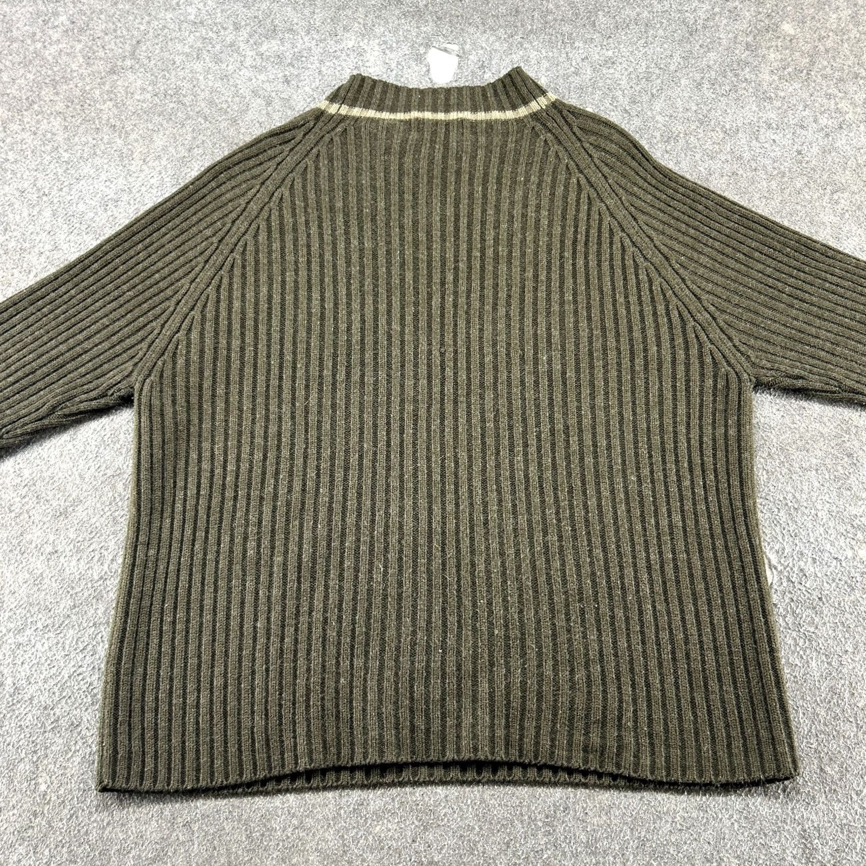 Vintage VINTAGE Whispering Smith Sweater Mens L Green Pullover Ribbed Knit Wool Mock Neck 90s Sweater Size US L / EU 52-54 / 3 - 5 Thumbnail