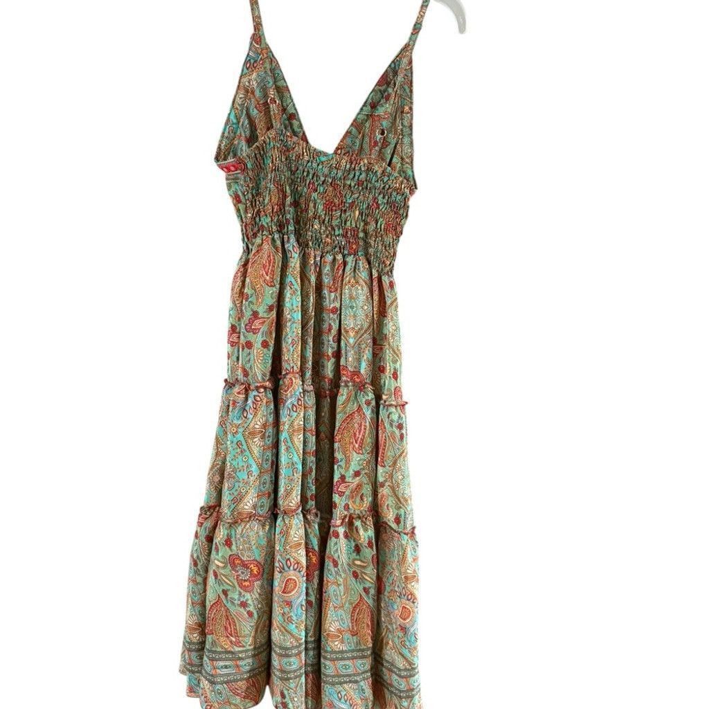 I.AM.GIA Gia Vibrant Paisley Mini Dress - Green and Red Size XXS / US 00 / IT 34 - 9 Thumbnail