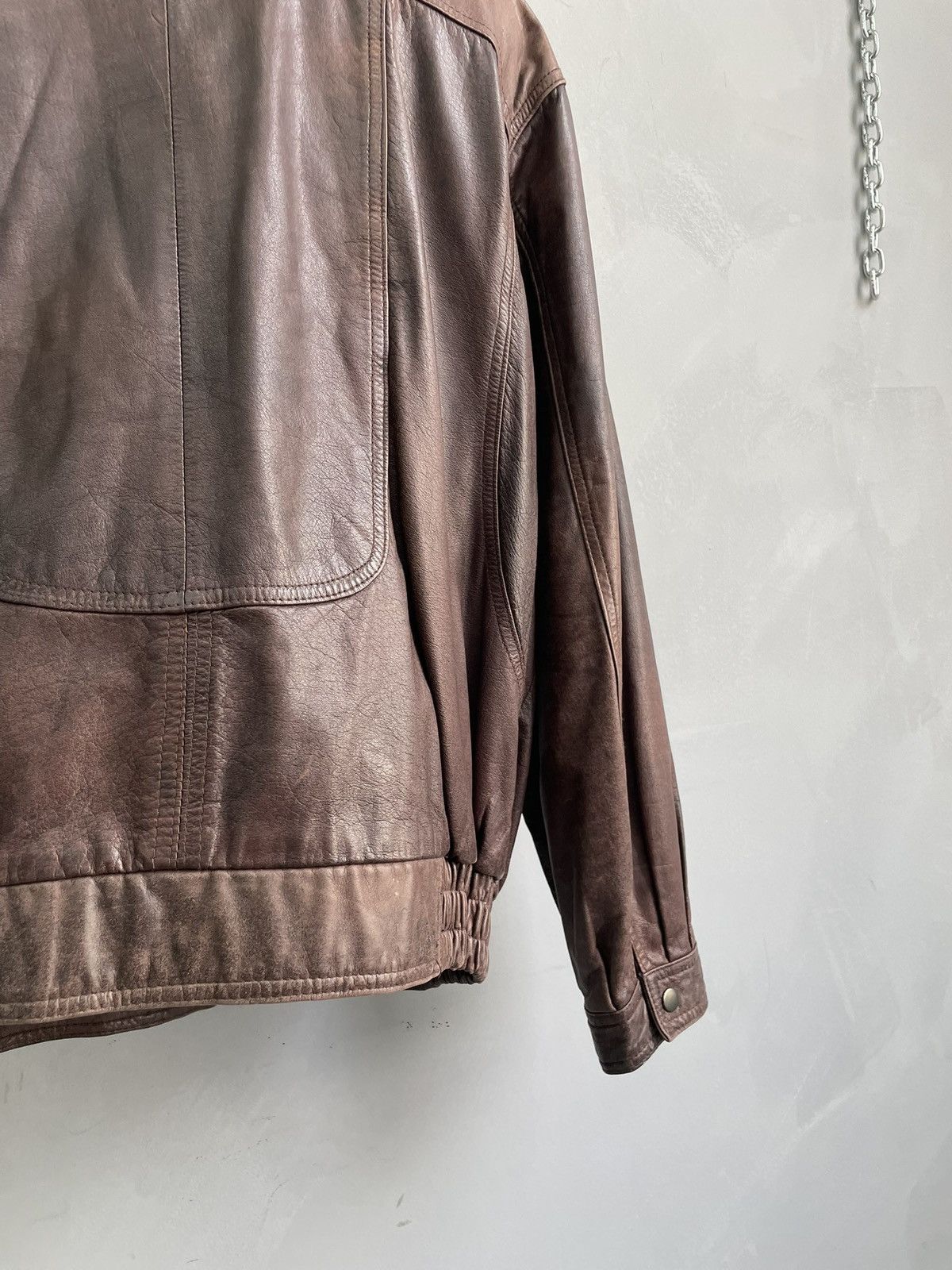 Schott Retro schott style aviation bomber 90s leather jacket y2k Size US L / EU 52-54 / 3 - 12 Thumbnail