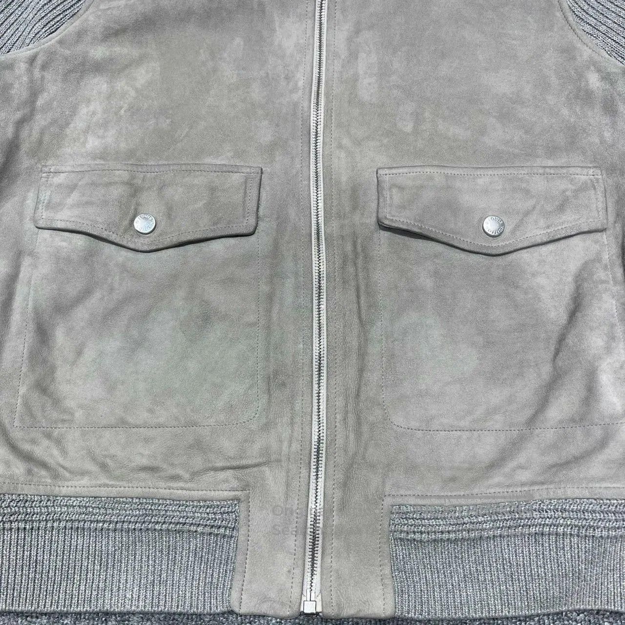Louis Vuitton gray suede knit bomber jacket. Size US M / EU 48-50 / 2 - 4 Thumbnail