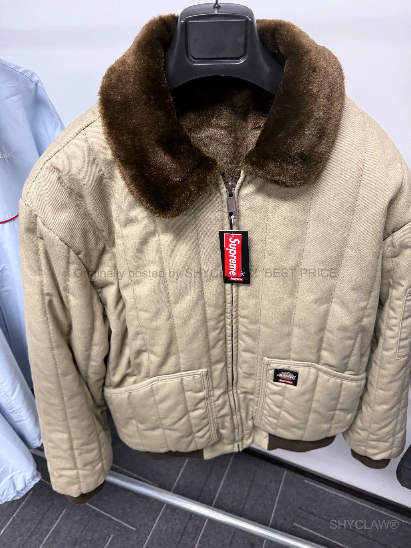 Supreme Supreme faux fur reversible hooded track jacket | Grailed
