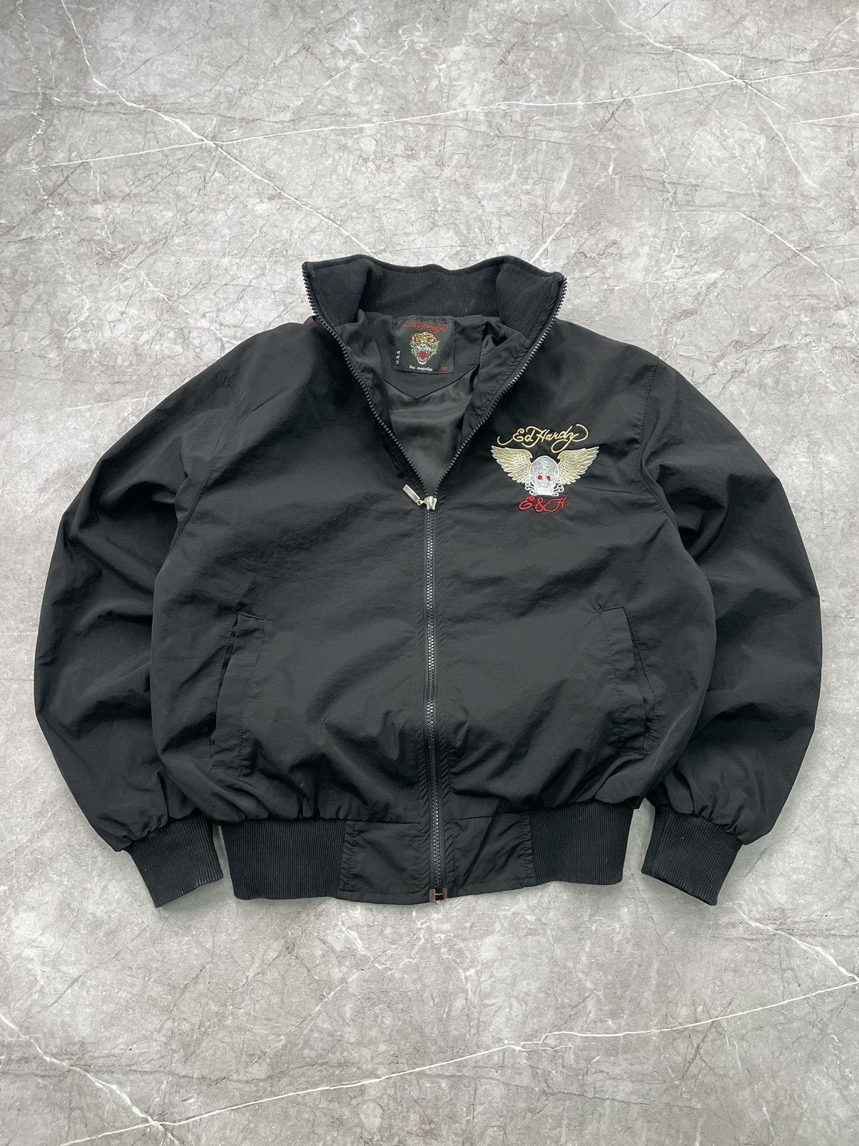 Christian Audigier × Ed Hardy Vintage Ed Hardy Christian Audigier Nylon Varsity Jacket Size US M / EU 48-50 / 2 - 1 Thumbnail