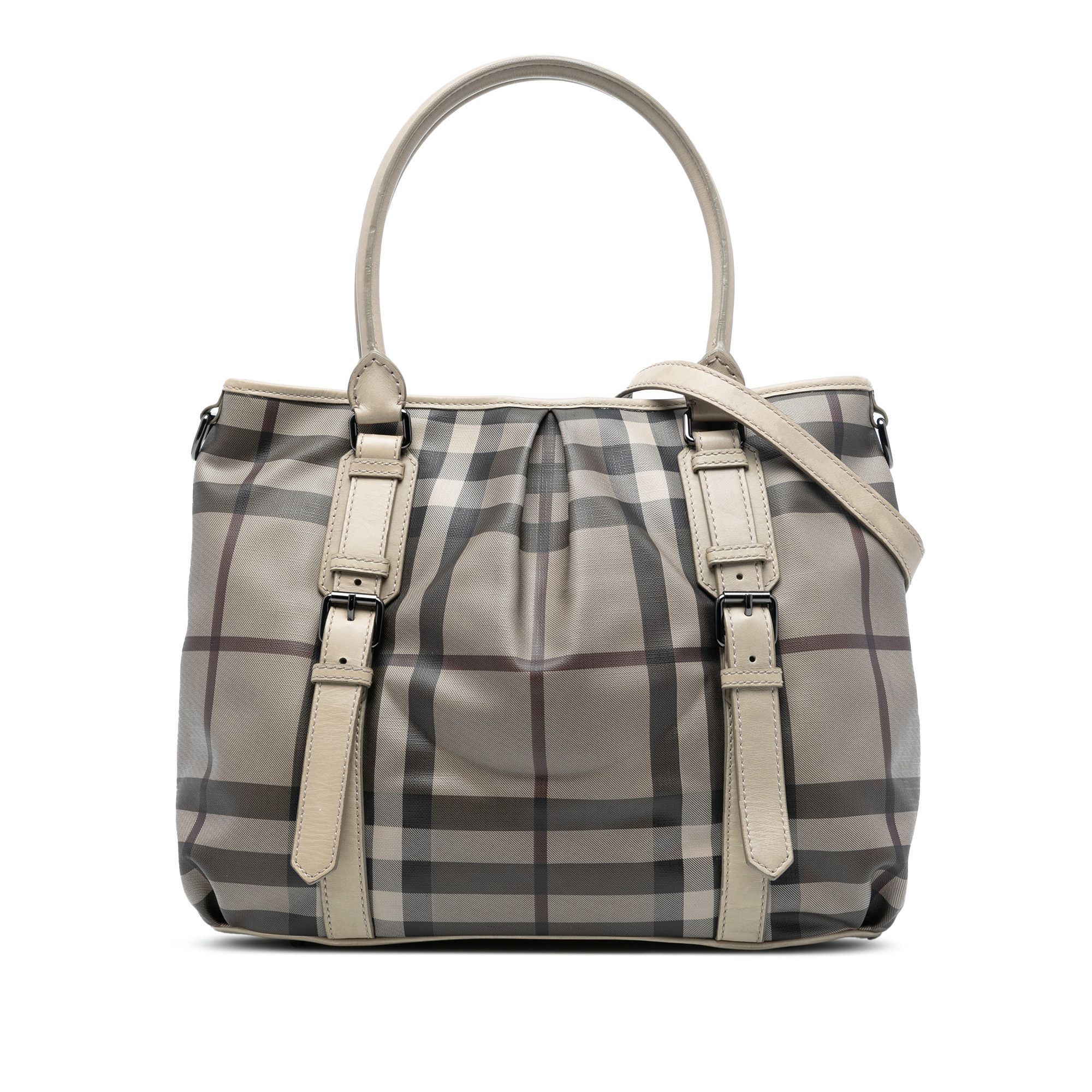 Burberry Burberry Smoke Check Coated Canvas Northfield Satchel Size ONE SIZE - 1 Thumbnail