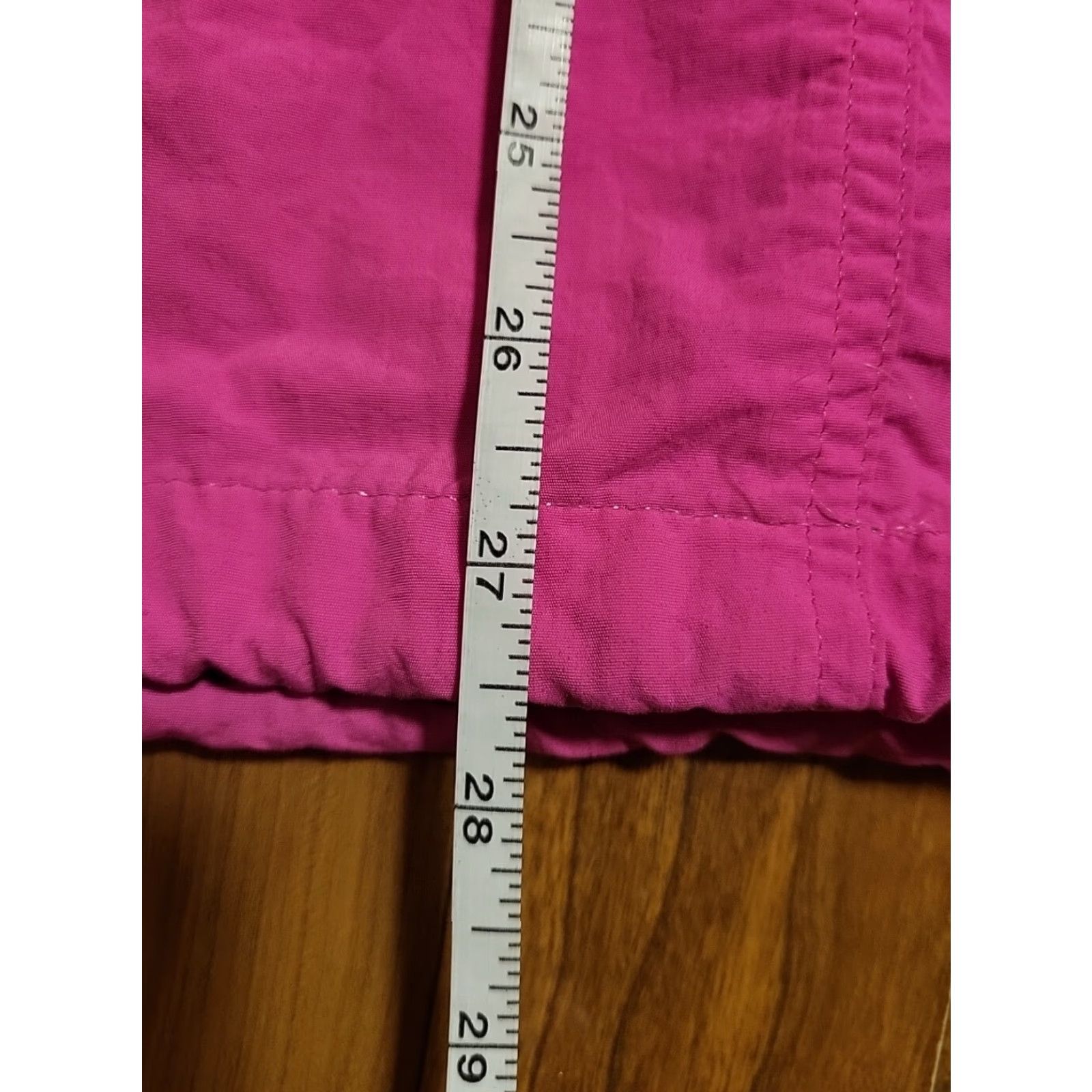 Vintage VINTAGE Brass Plum Windbreaker Pink Nylon Hooded XL 46"x28" Cinch Waist 1990s Womens Size XL / US 12-14 / IT 48-50 - 6 Thumbnail