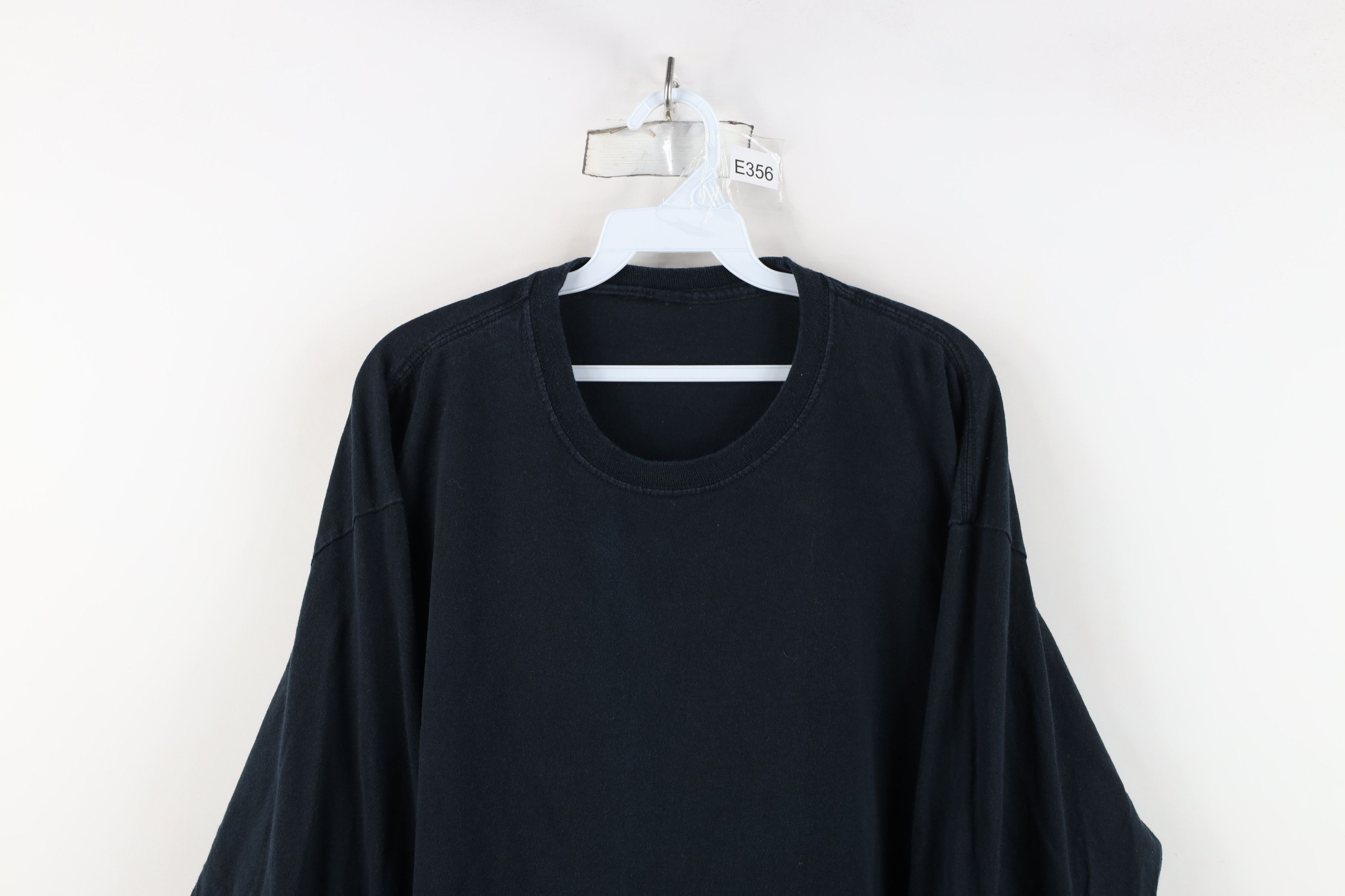 Vintage Vintage 90s Streetwear Cotton Long Sleeve T-Shirt Black Size US XL / EU 56 / 4 - 2 Thumbnail