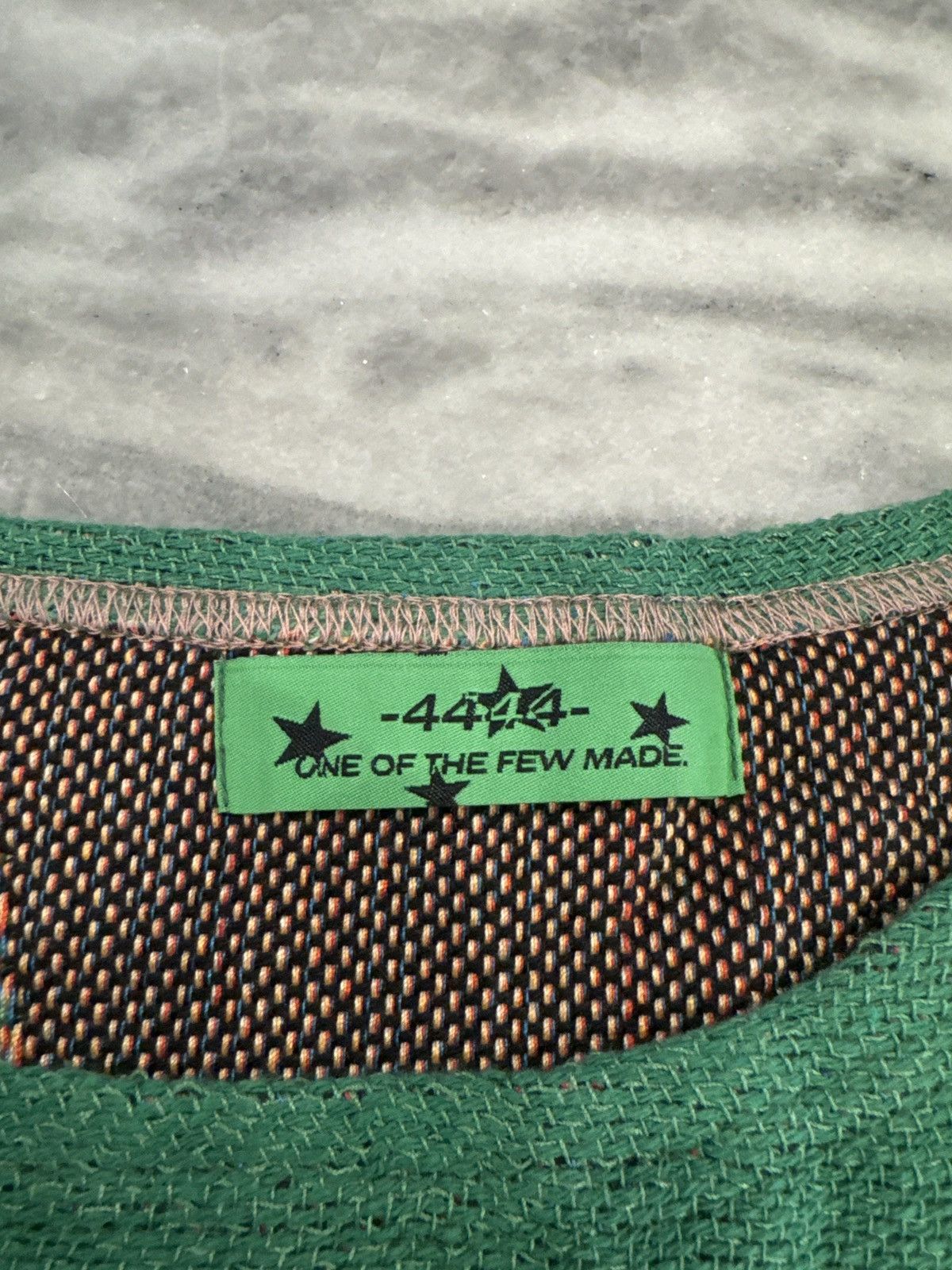 Vintage 4444 Green Star Knit Sweater Piece Size US XL / EU 56 / 4 - 3 Thumbnail