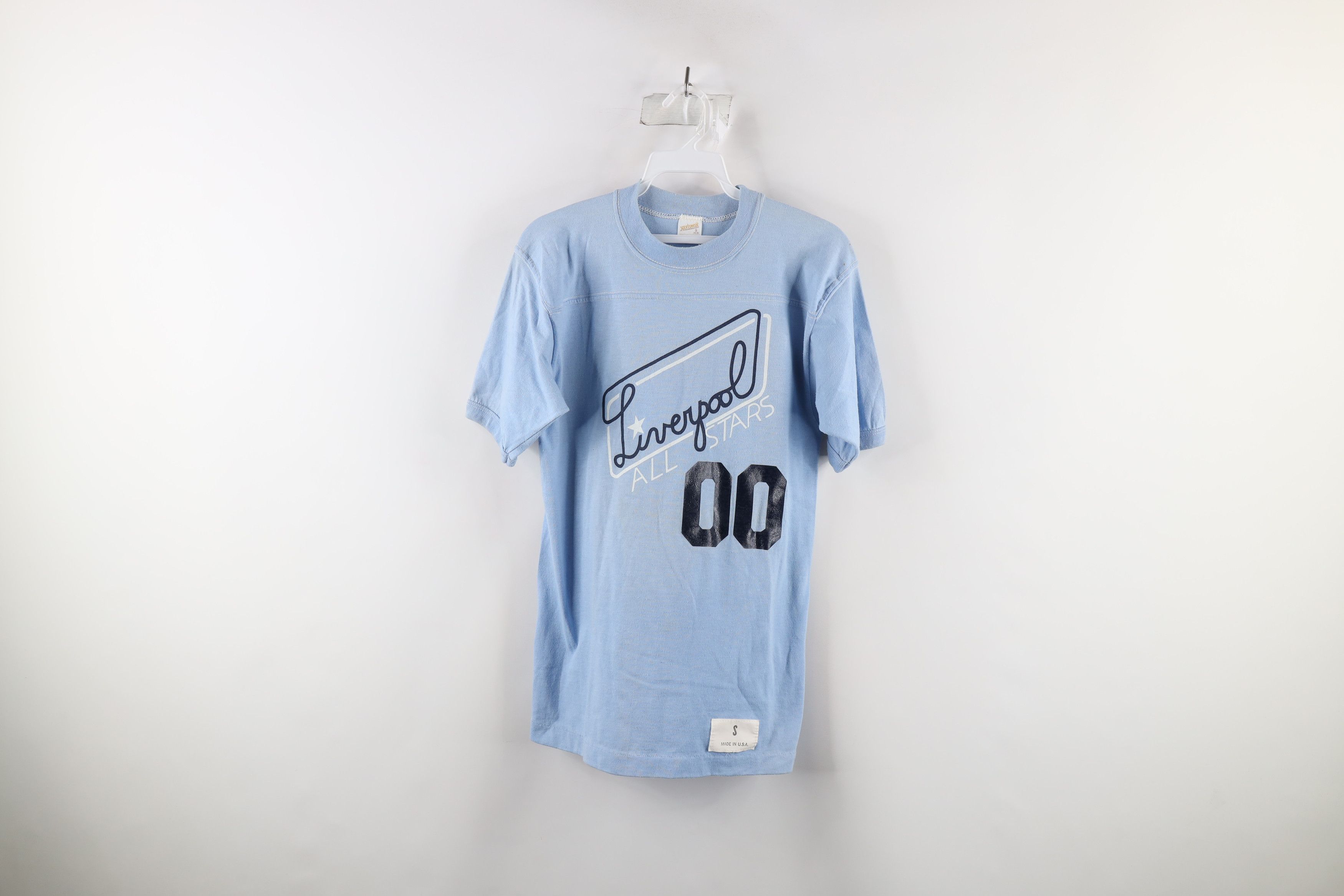 Vintage Vintage 70s Liverpool Premier League Soccer Ringer T-Shirt Size US S / EU 44-46 / 1 - 1 Thumbnail