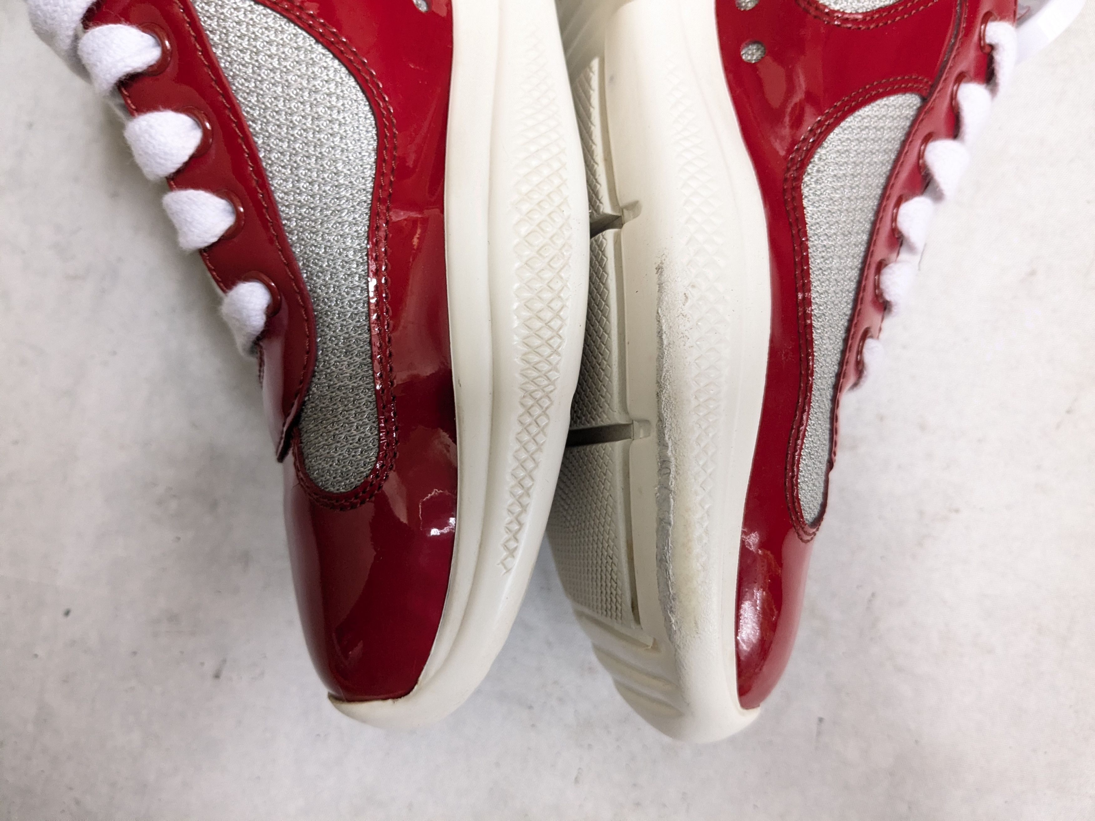 Prada Prada America's Cup Sneakers Red Patent Leather 10 Low Tops Size US 10 / EU 43 - 10 Thumbnail