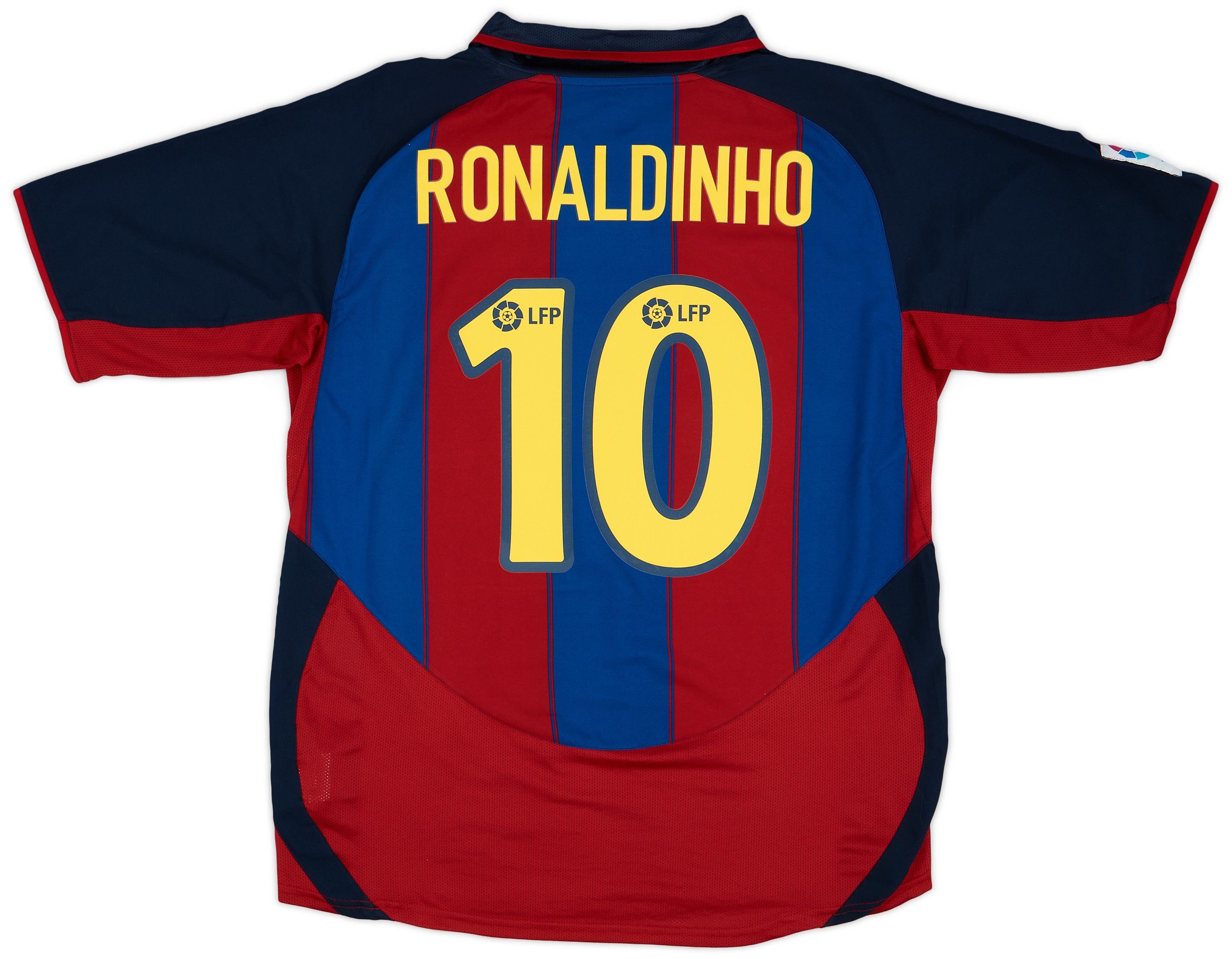 image of F C Barcelona x Nike Ronaldinho 2002/03 Barcelona Jersey Large in Dark Blue, Men's